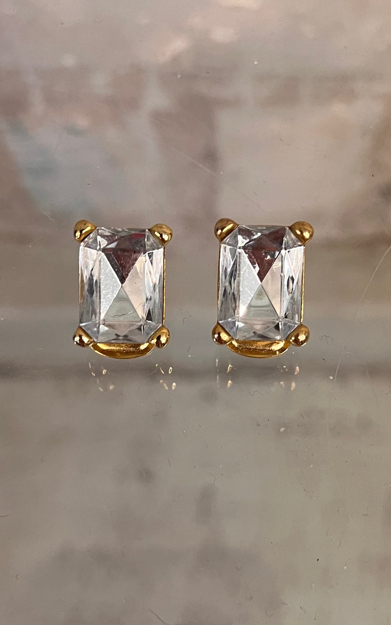 Vintage Lightblue Crystal Clip On
