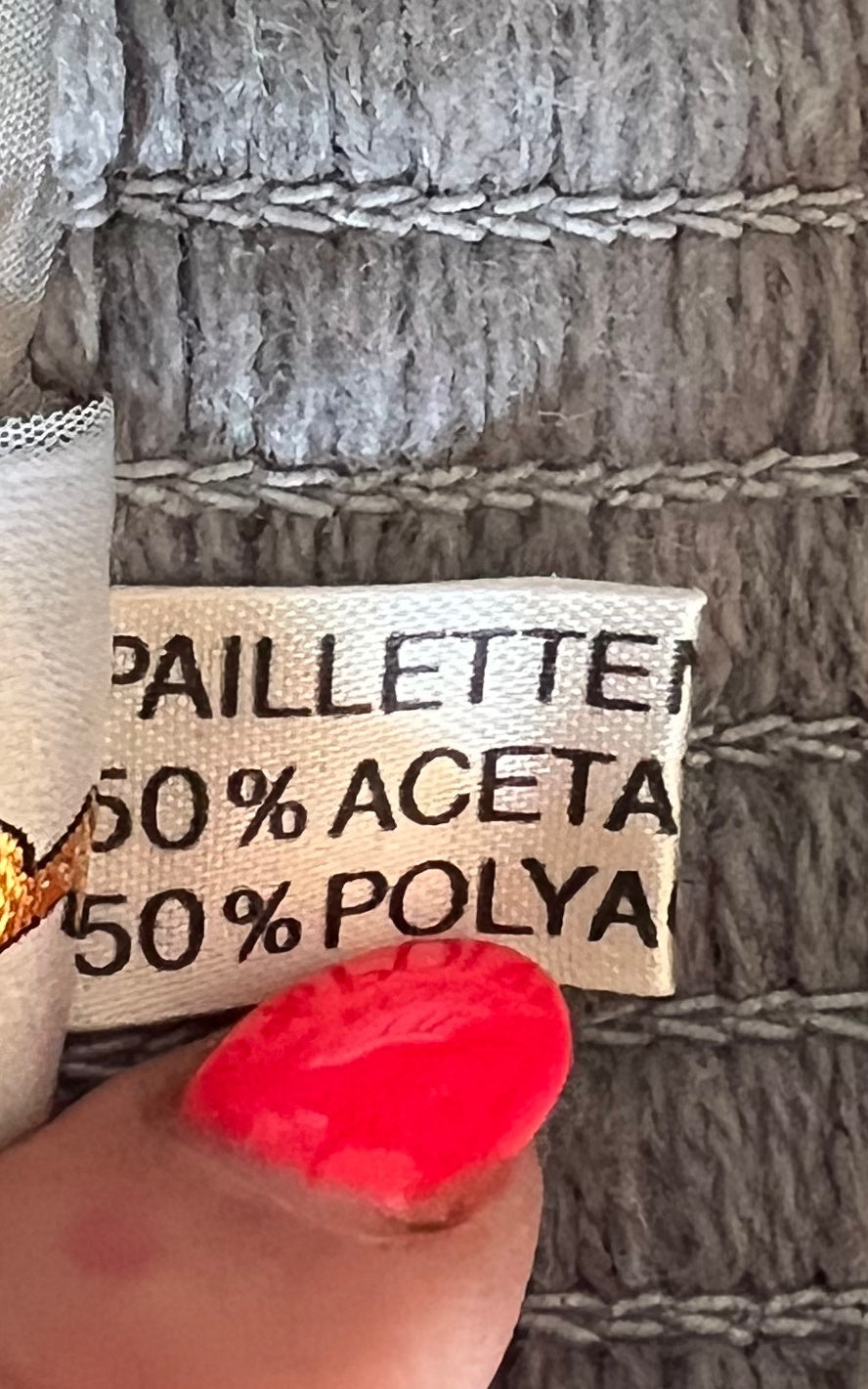 Vintage Murek Silver Sequins Crop Top