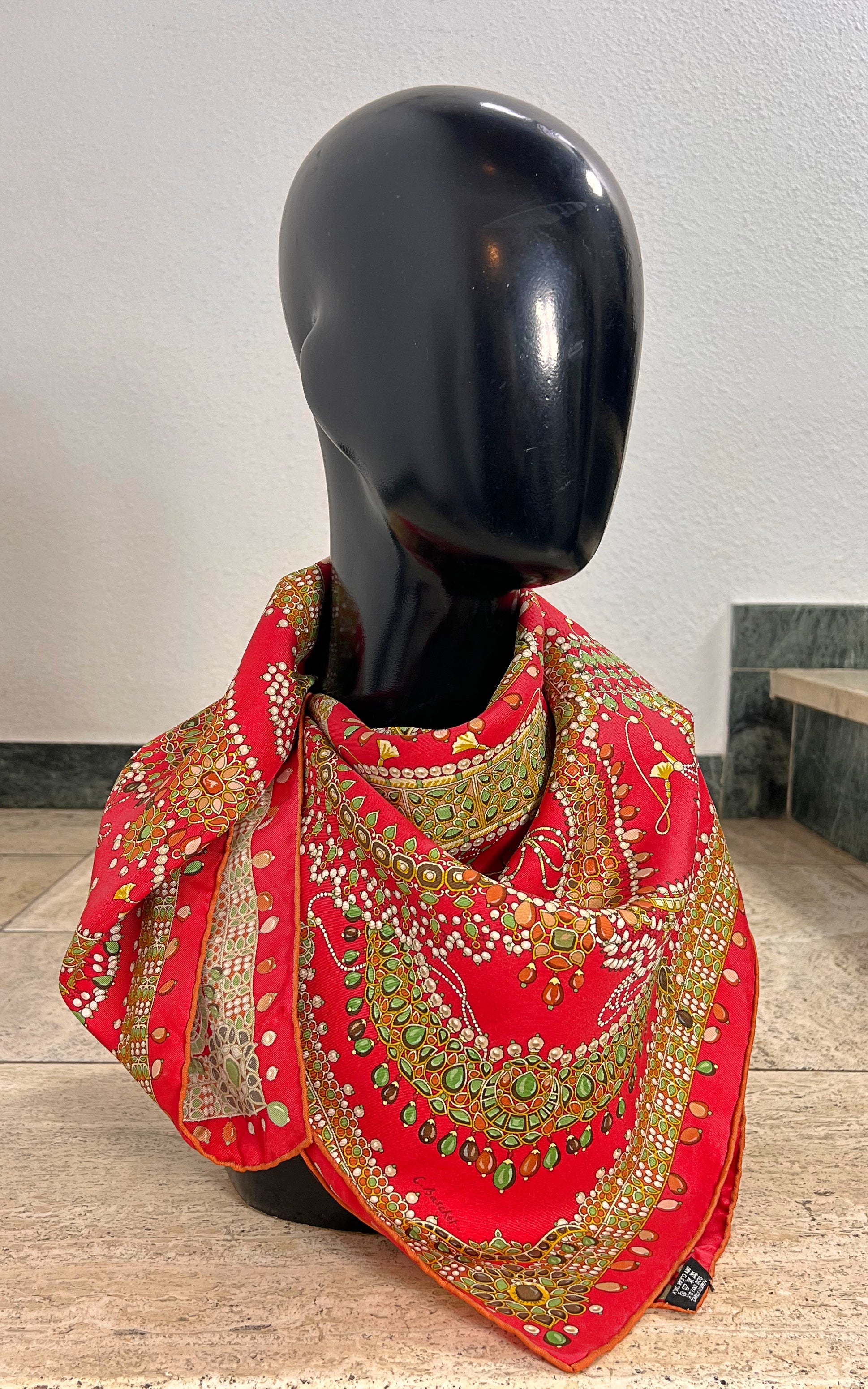 Vintage Hermes Parures des Maharajas Silk Foulard