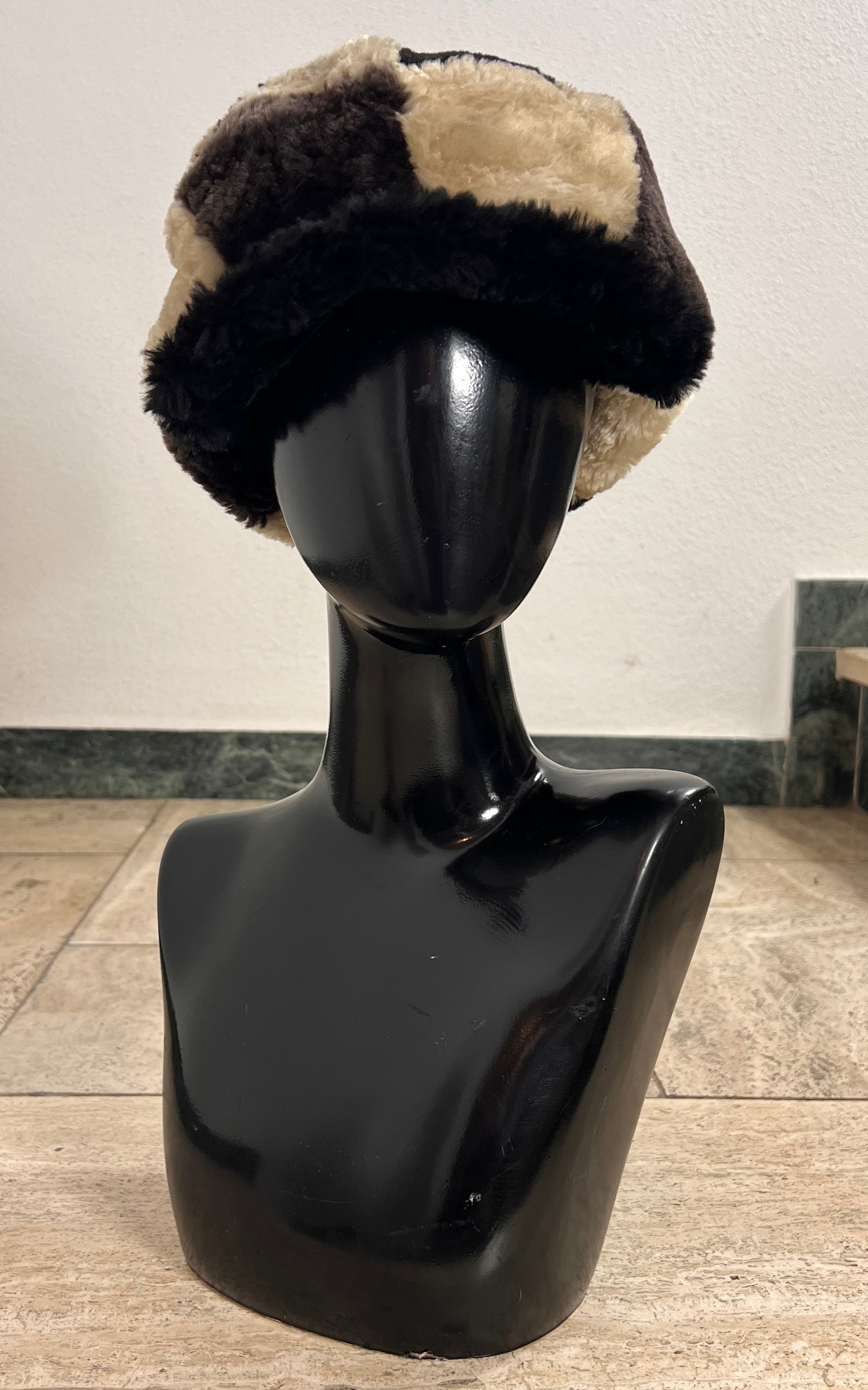 Vintage 70s Shearling Baker Boy Hat