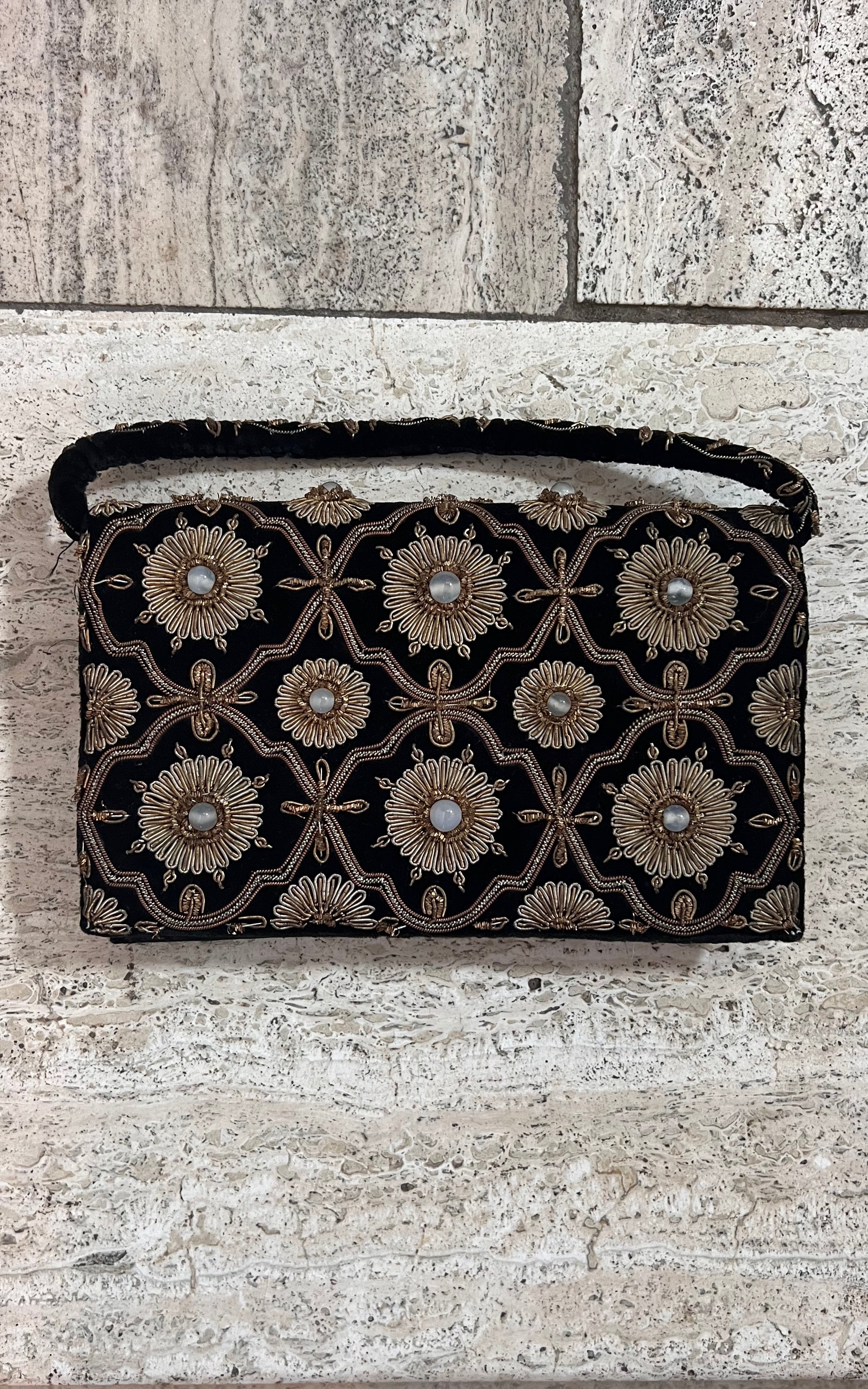 Antique Vintage Velvet Clutch
