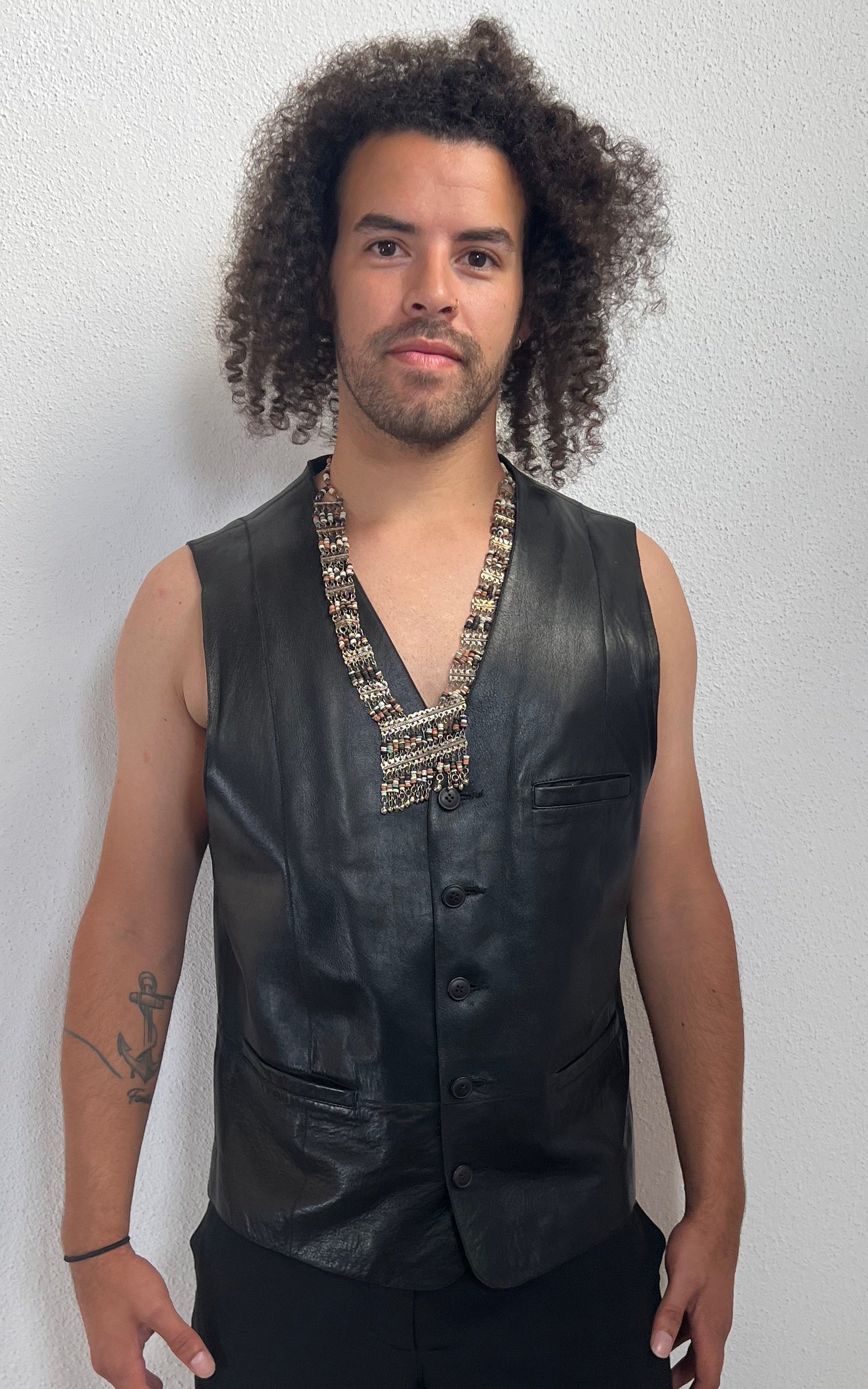 Vintage MENS Leather Waistcoat