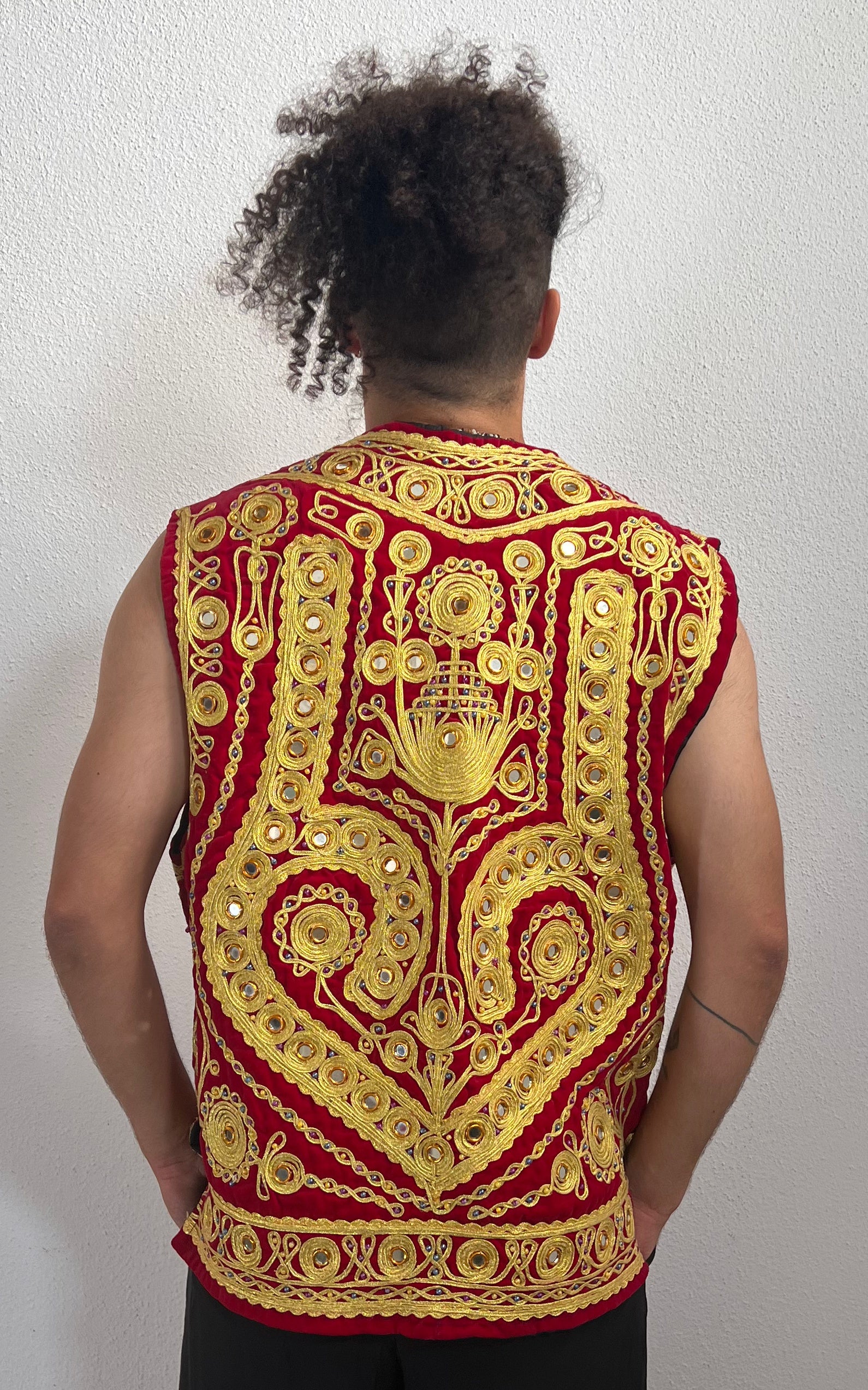 Vintage MENS 70s Velvet Waistcoat