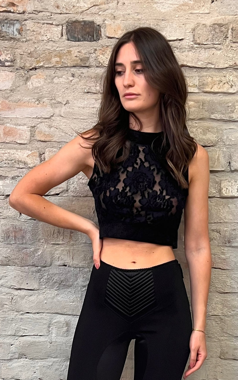 Vintage Burn Out Velvet Top