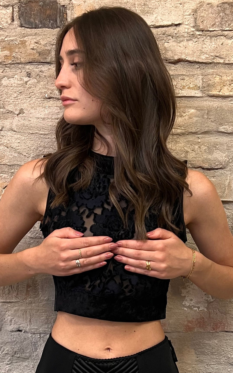 Vintage Burn Out Velvet Top