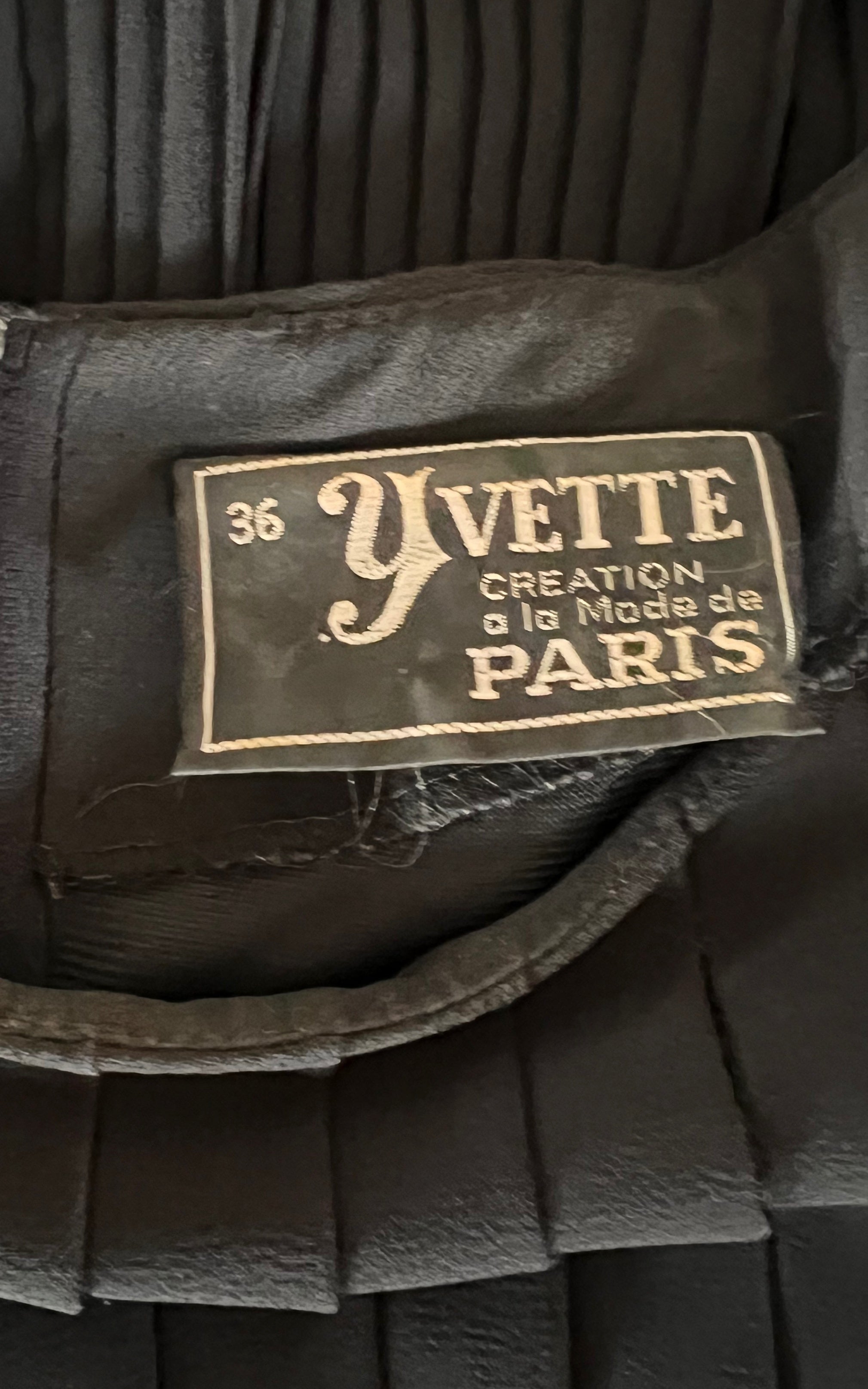 Vintage 70s Yvette Paris Volant Dress