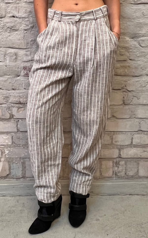 Vintage 80s Striped Pleated Pants