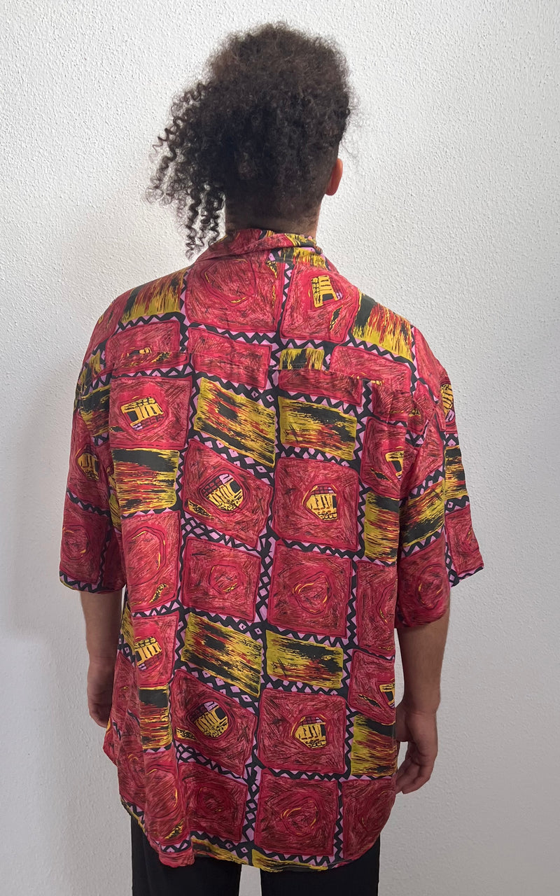 Vintage MENS Silk Button Down Shirt