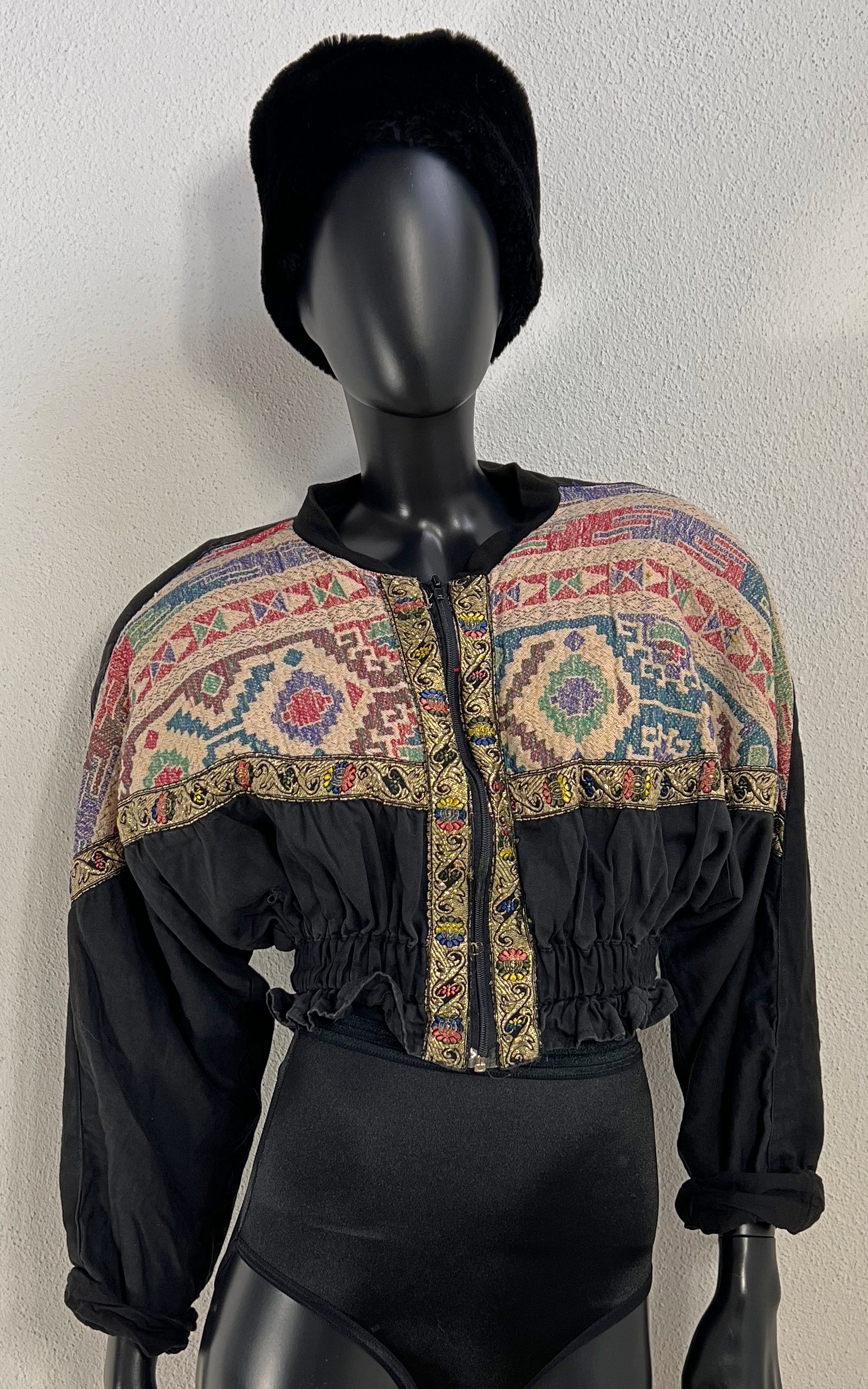 Vintage 90s Cropped Bomber Jacket