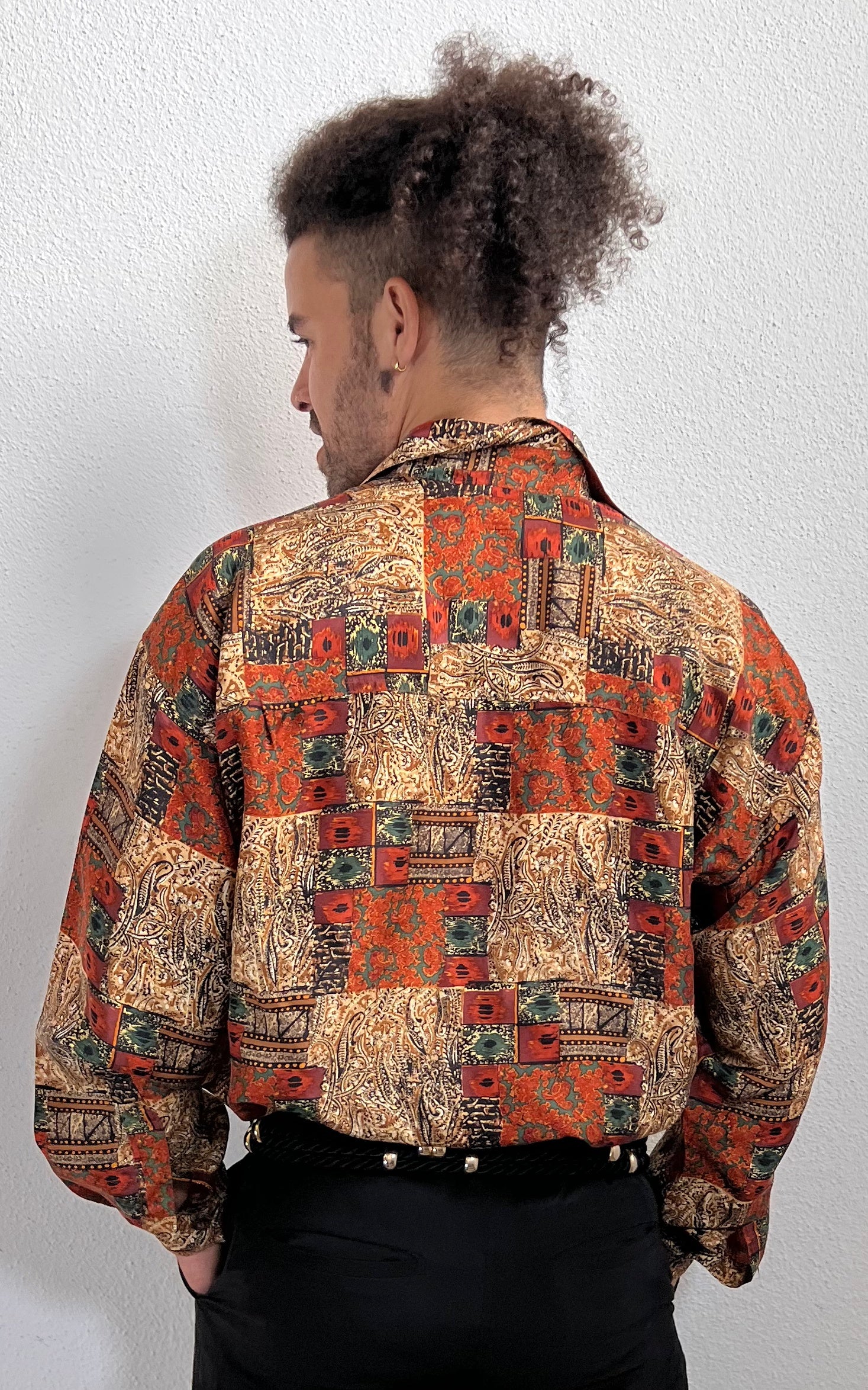 Vintage MENS Silk Button Down Shirt