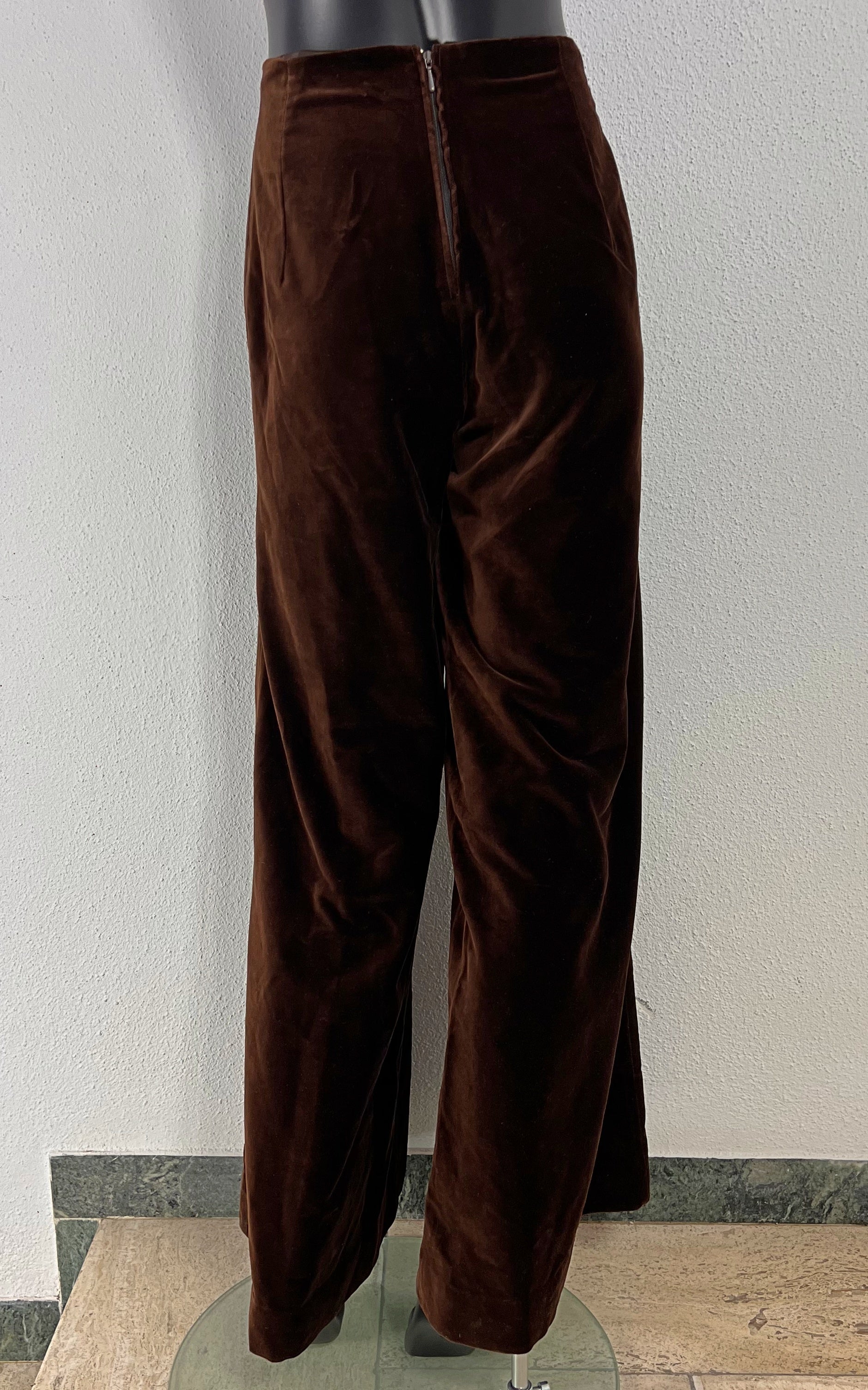Vintage 70s Darkbrown Velvet Flare