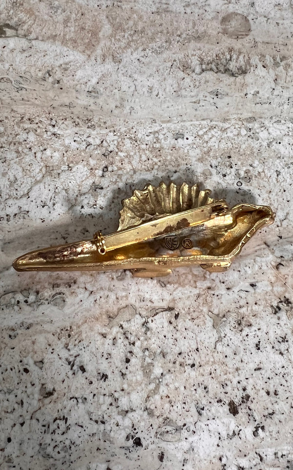 Vintage Dimetrodon Brooch