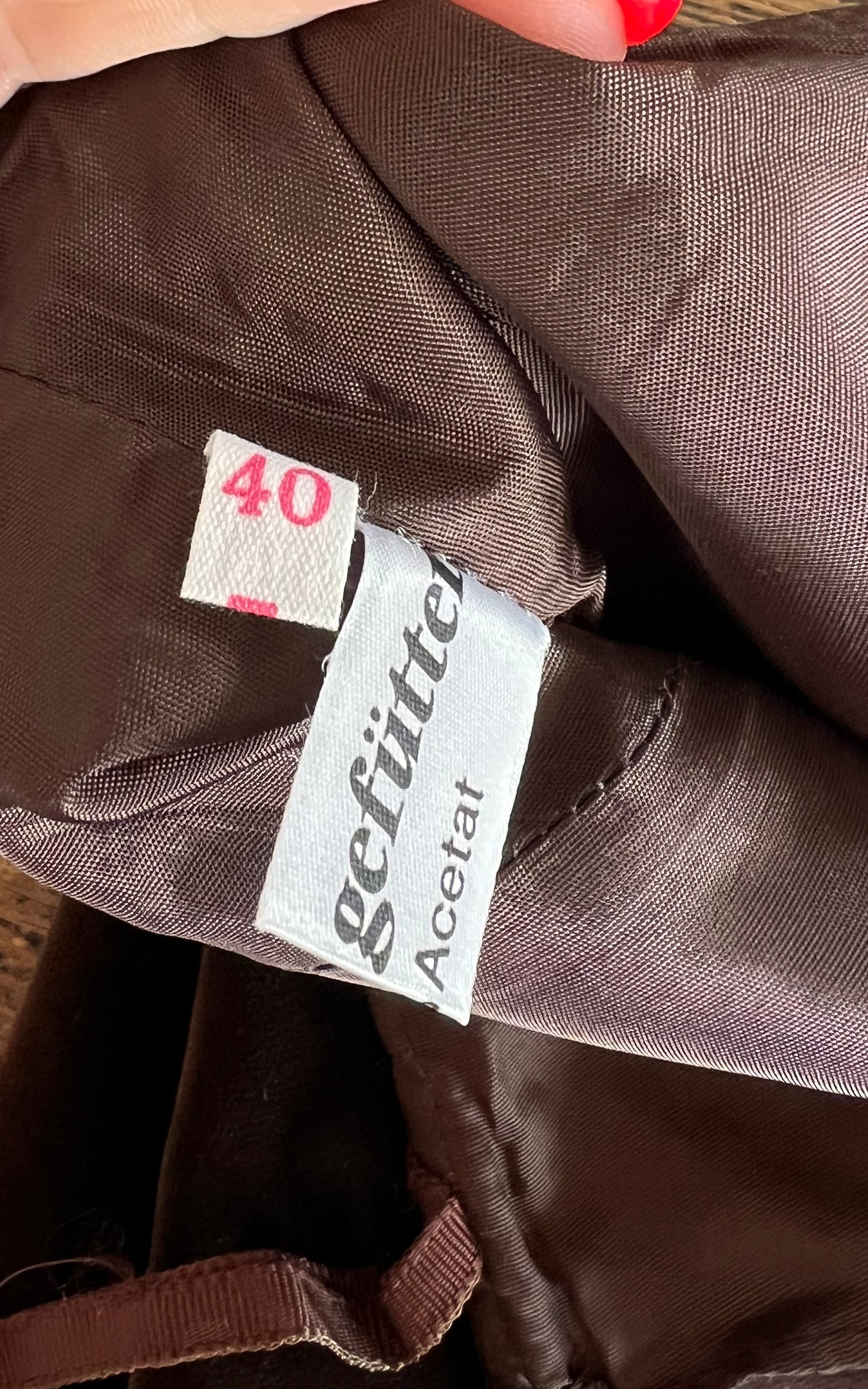 Vintage 70s Darkbrown Velvet Flare