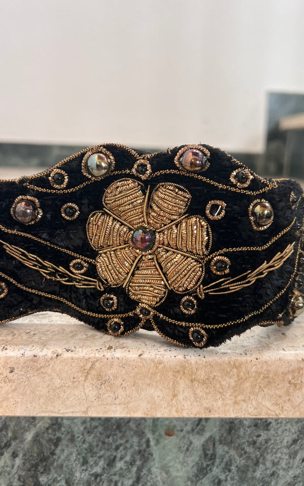 Vintage Silk Velvet Belt