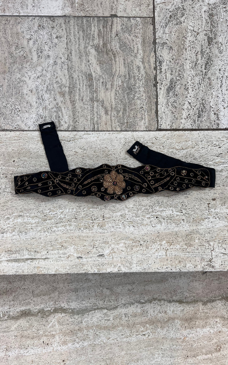 Vintage Silk Velvet Belt