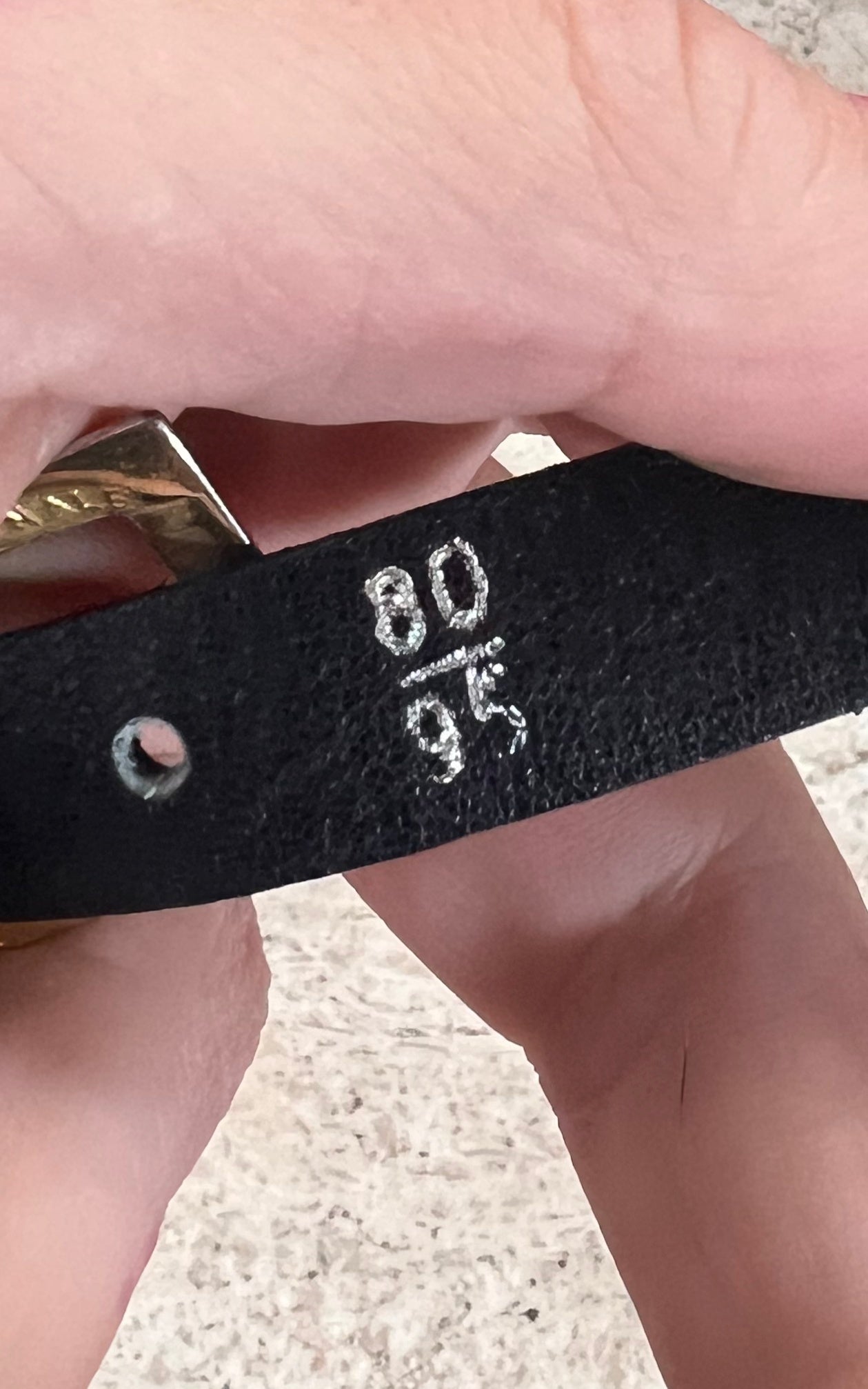 Vintage Snakeskin Skinny Belt