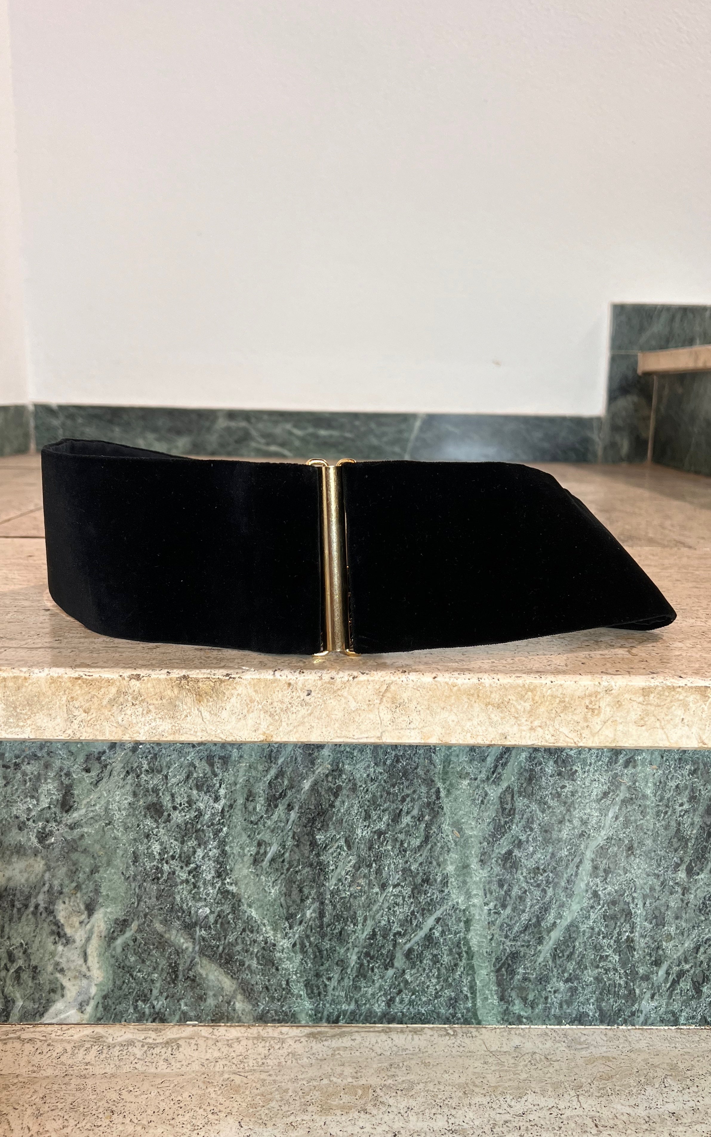 Vintage Helene Strasser Velvet Belt