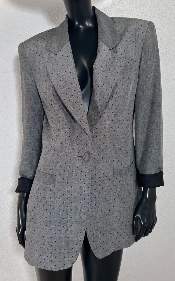 Vintage Polka Dot Silk Blazer