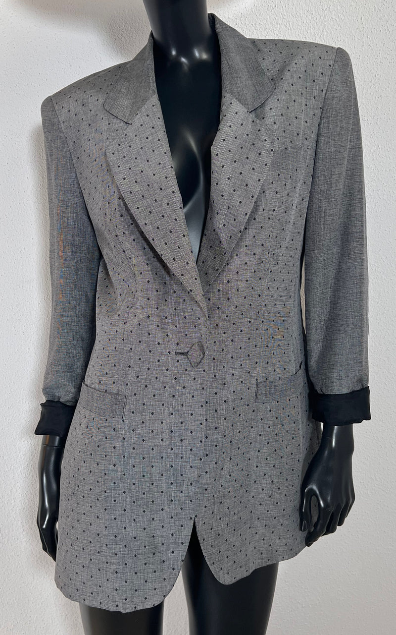 Vintage Polka Dot Silk Blazer
