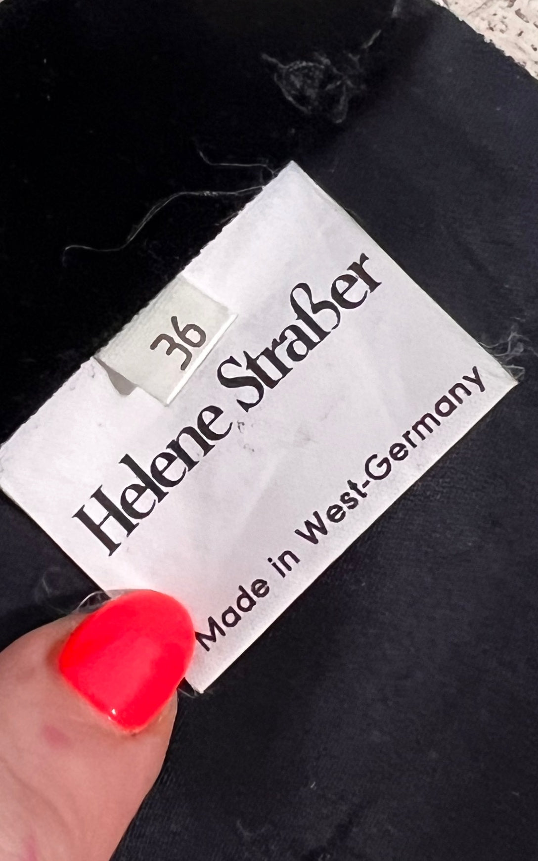 Vintage Helene Strasser Velvet Belt