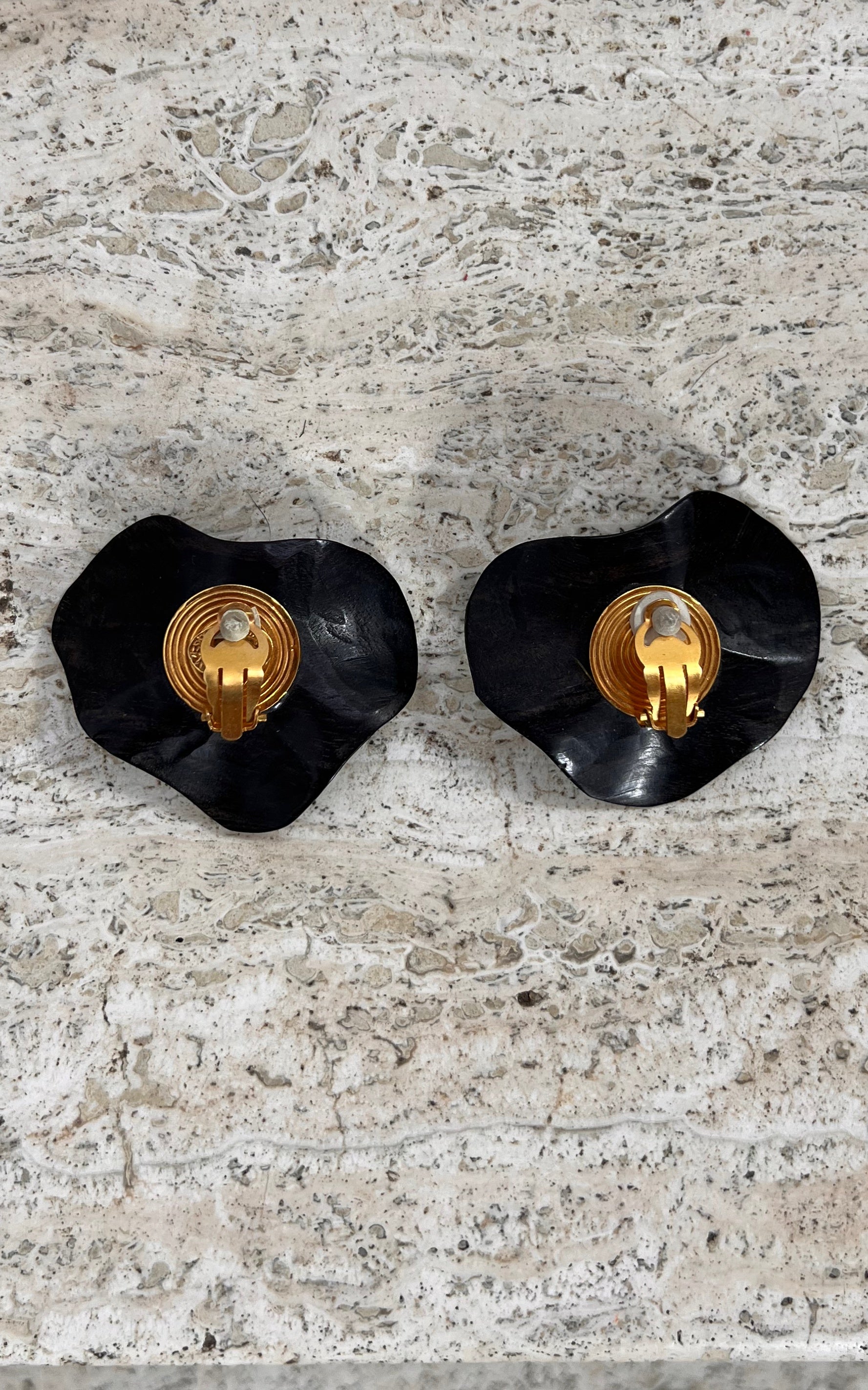 Vintage Yves Saint Laurent Statement Clip Ons Lapis Lazuli