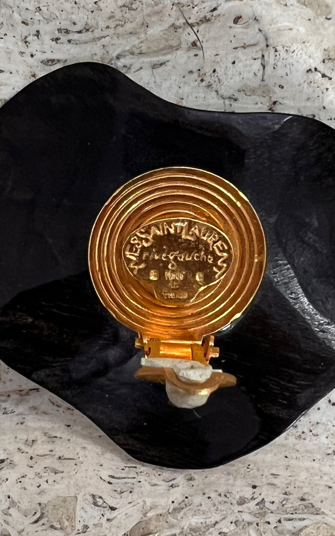 Vintage Yves Saint Laurent Statement Clip Ons Lapis Lazuli