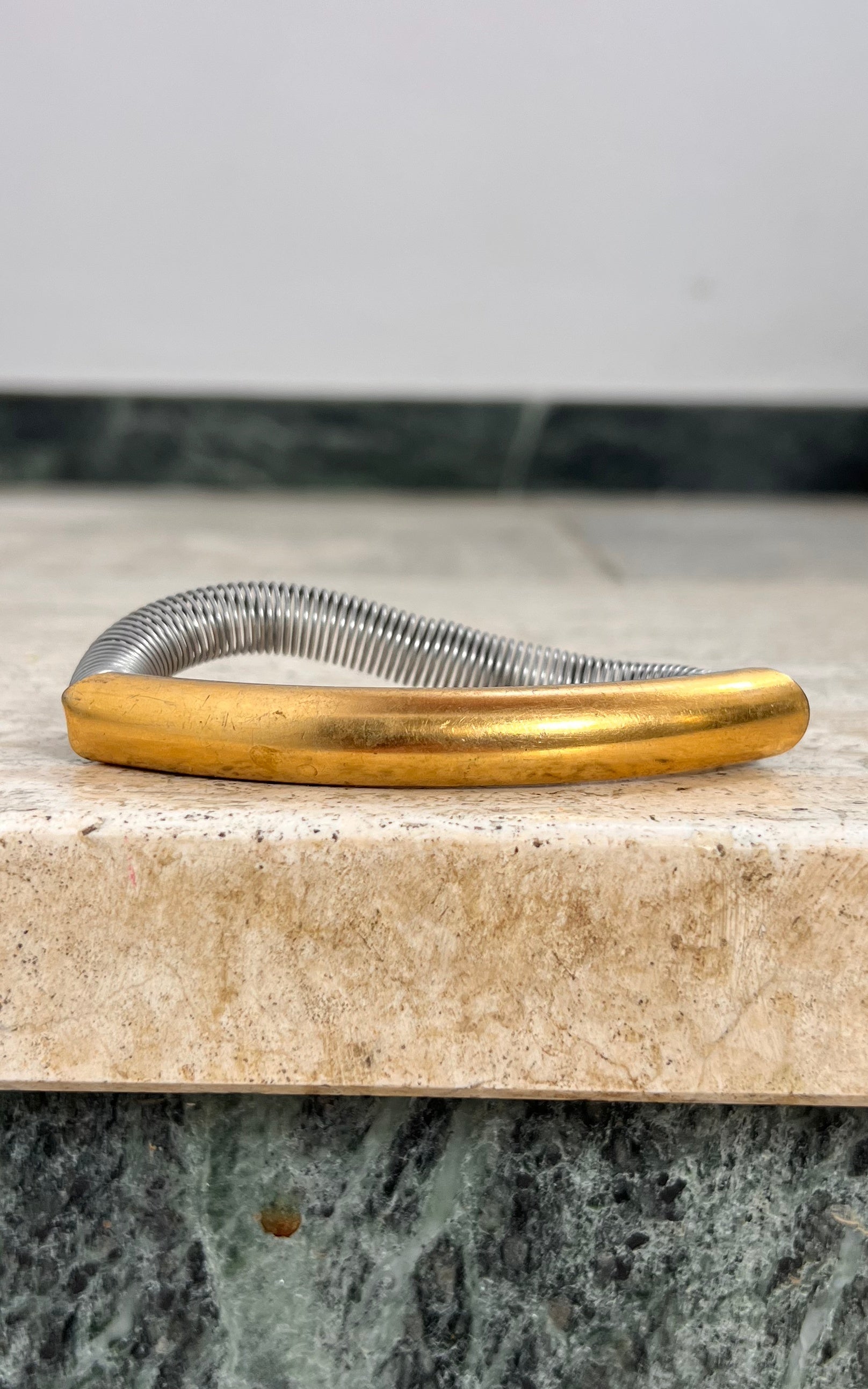 Vintage Sculptural Modernist Coil Bangle