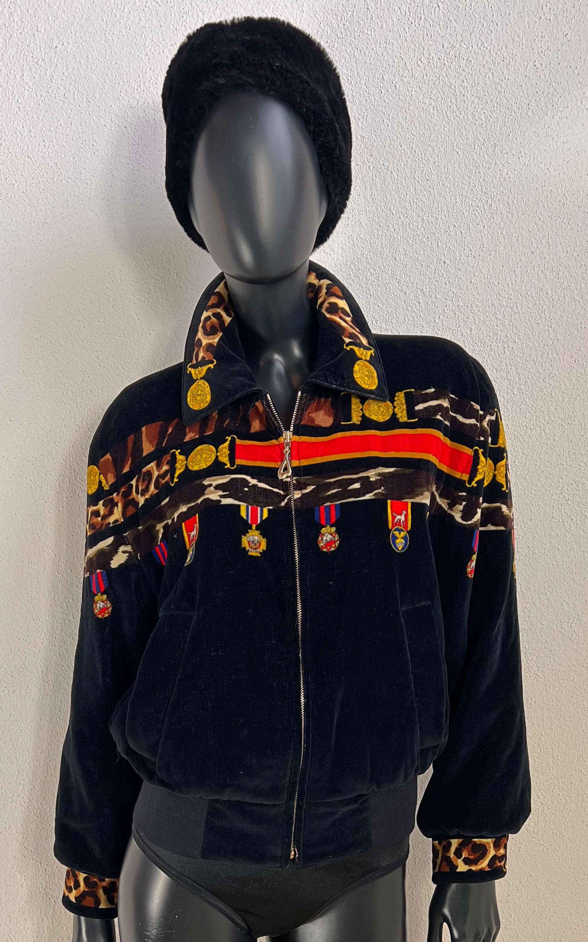 Vintage 90s Escada Velvet Bomber Jacket