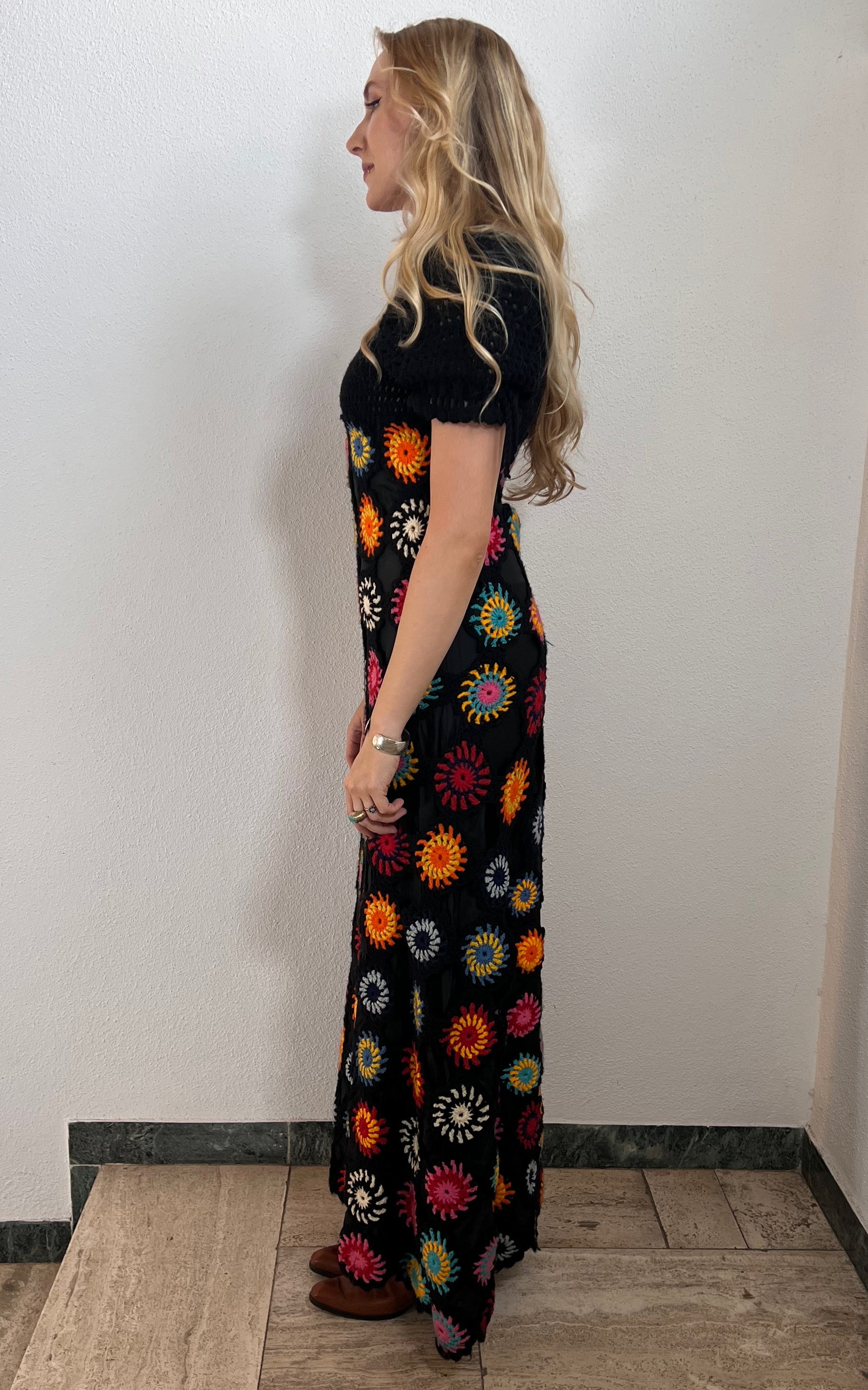 Vintage 70s Crochet Dress