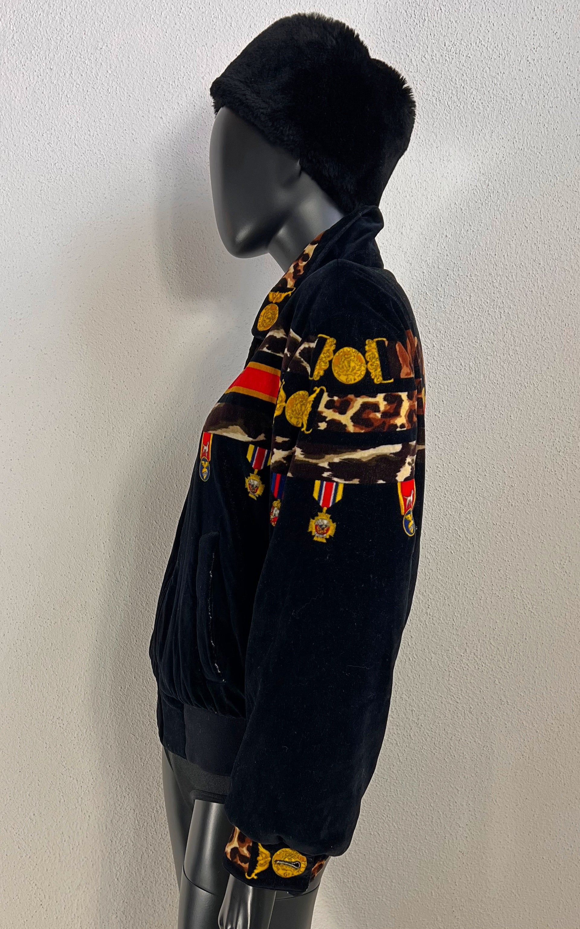 Vintage 90s Escada Velvet Bomber Jacket