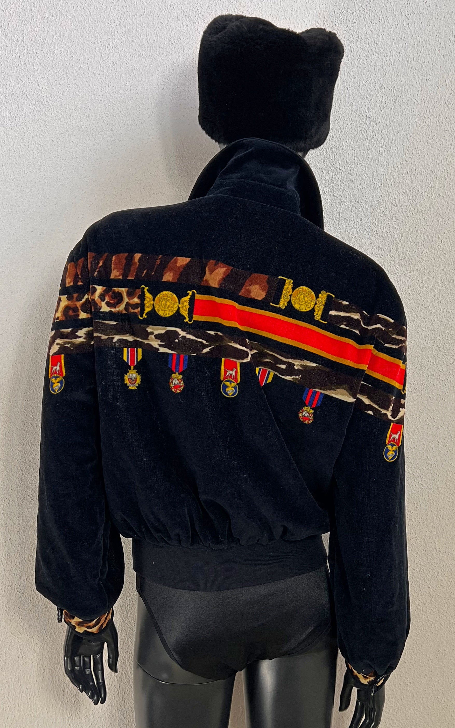 Vintage 90s Escada Velvet Bomber Jacket