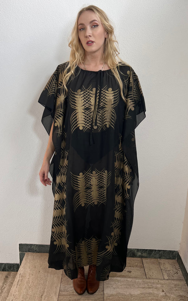 Vintage Sheer 70s Caftan Dress