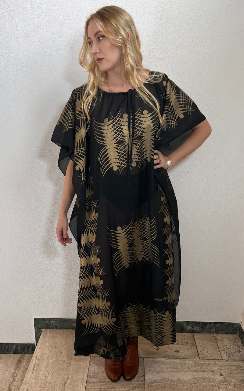 Vintage Sheer 70s Caftan Dress