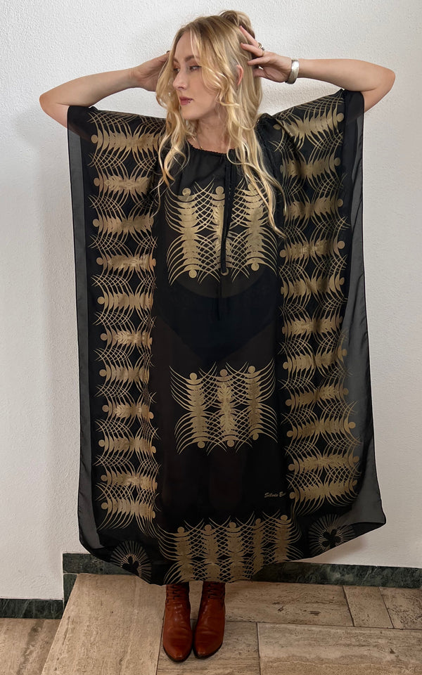 Vintage Sheer 70s Caftan Dress