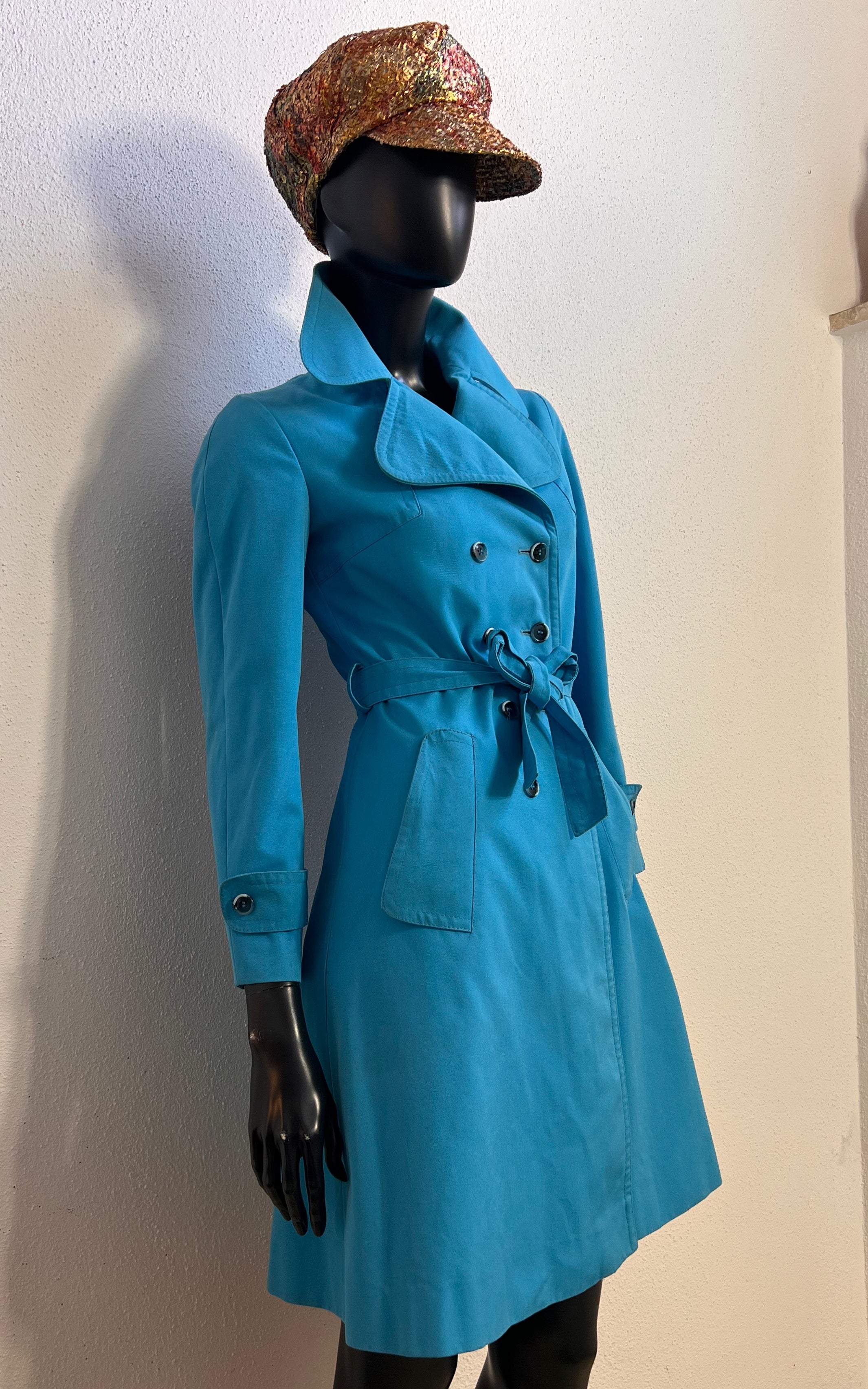 Vintage 60s Turquoise Statement Coat