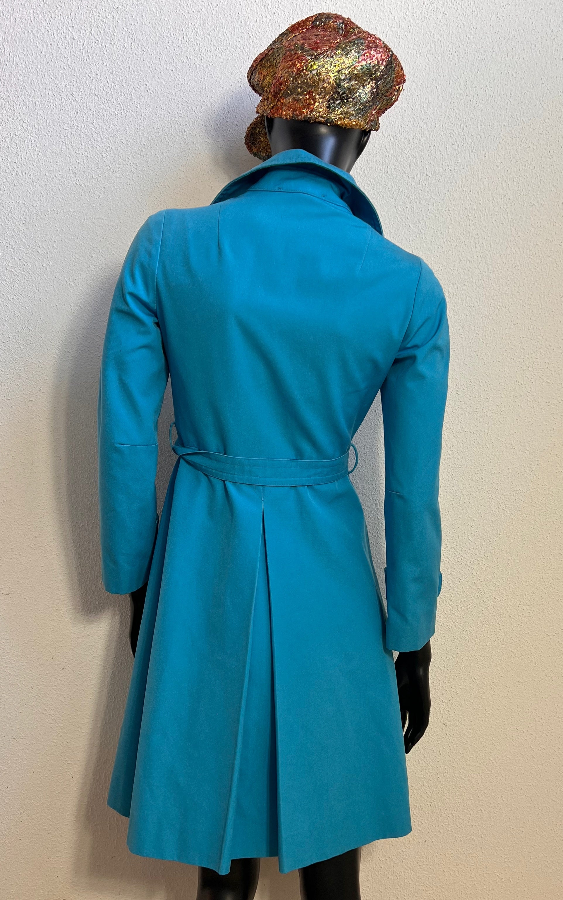 Vintage 60s Turquoise Statement Coat