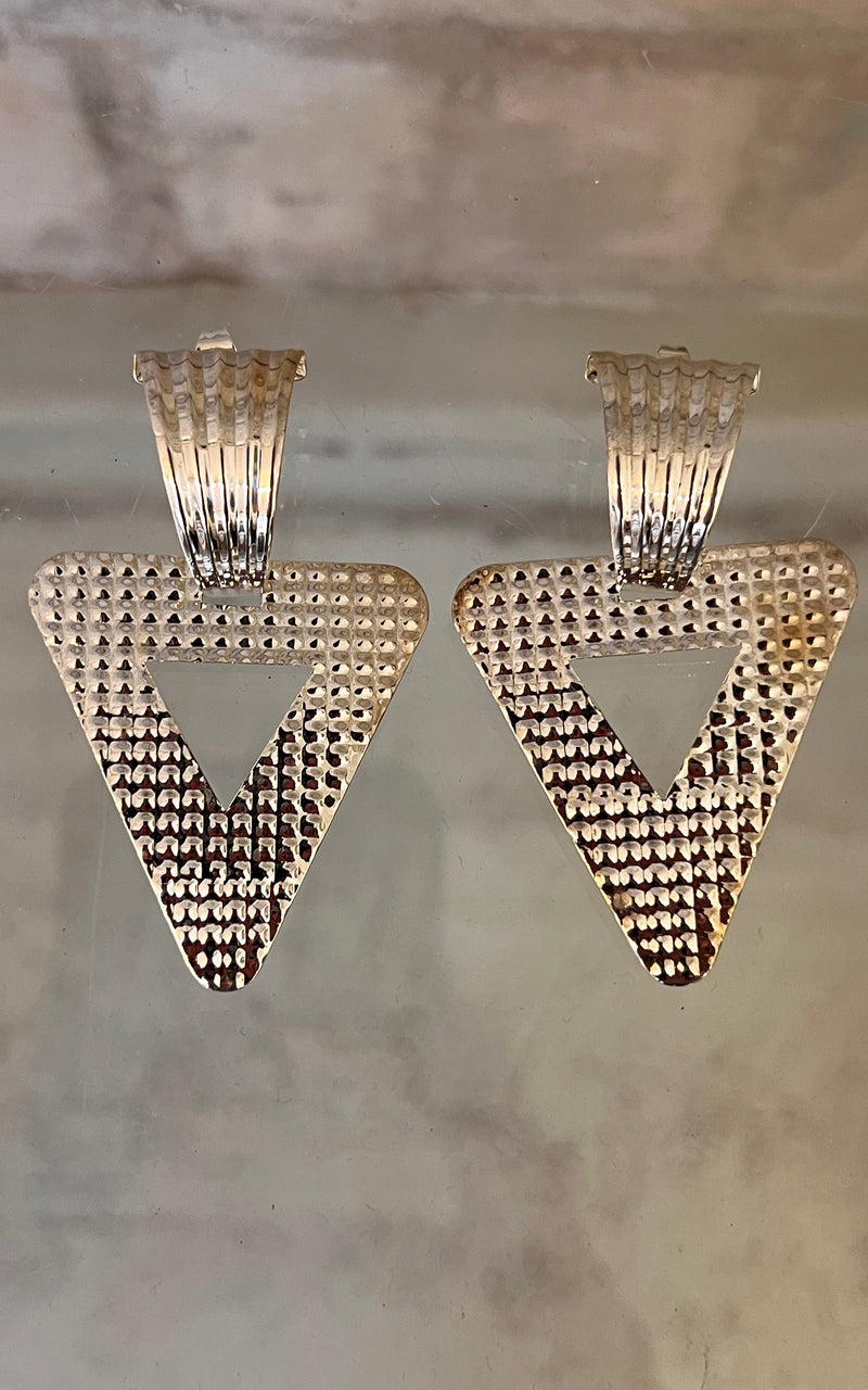 Vintage 90s Silver Clip Ons