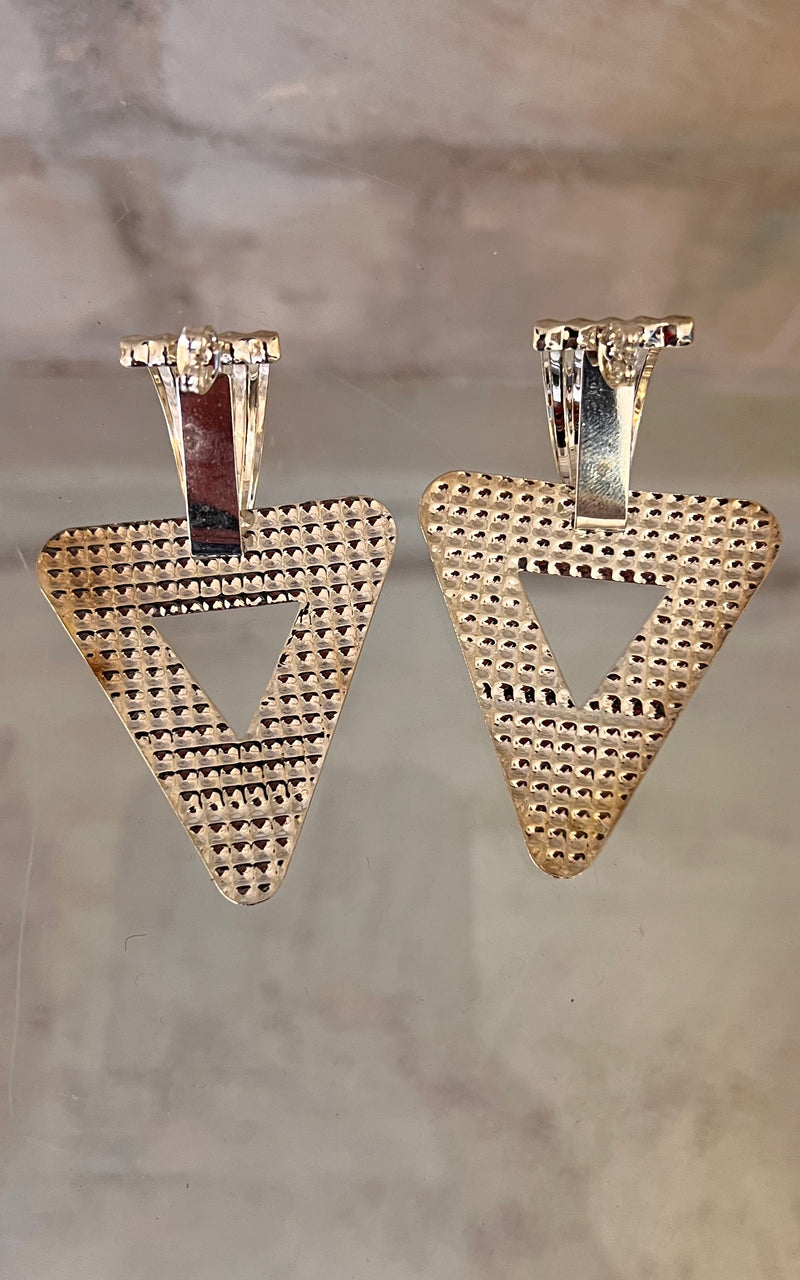 Vintage 90s Silver Clip Ons