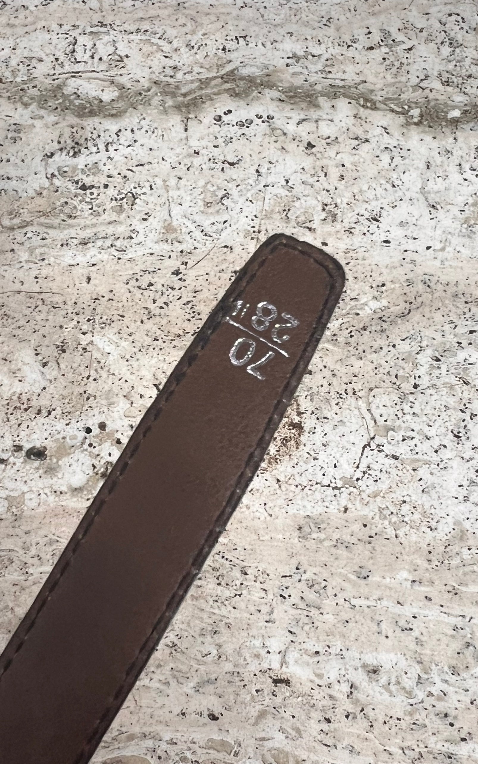 Vintage Snakeskin Skinny Belt