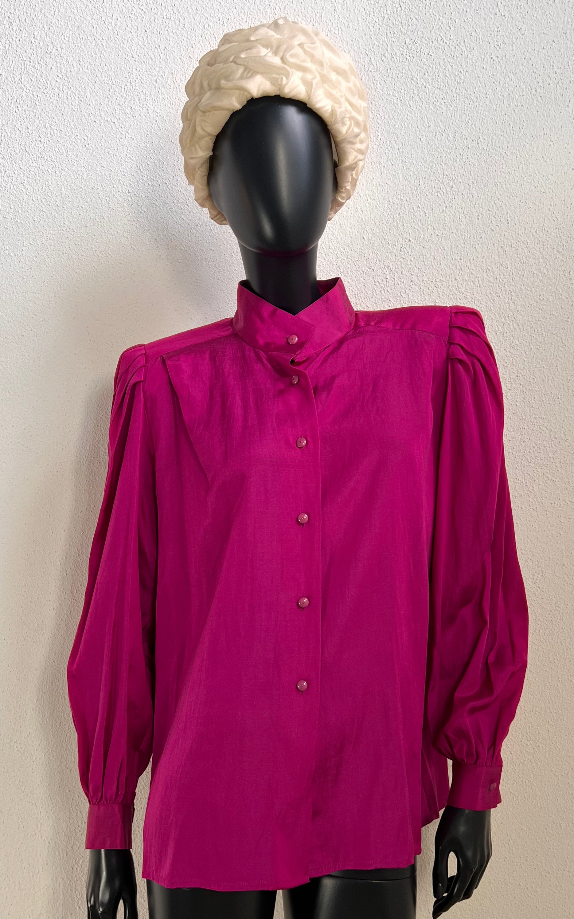 Vintage 80s Deadstock Silk Cotton Blouse