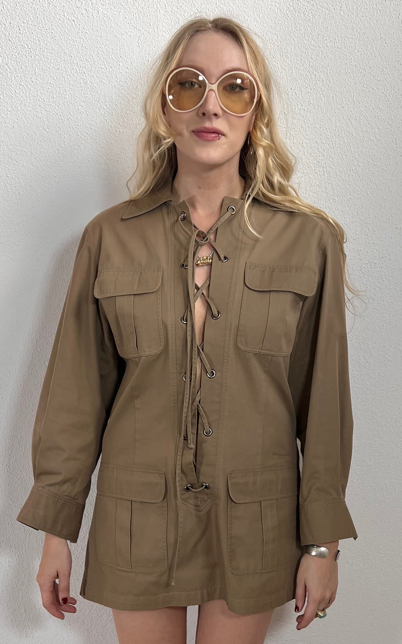 Iconic Vintage Yves Saint Laurent Safari Dress