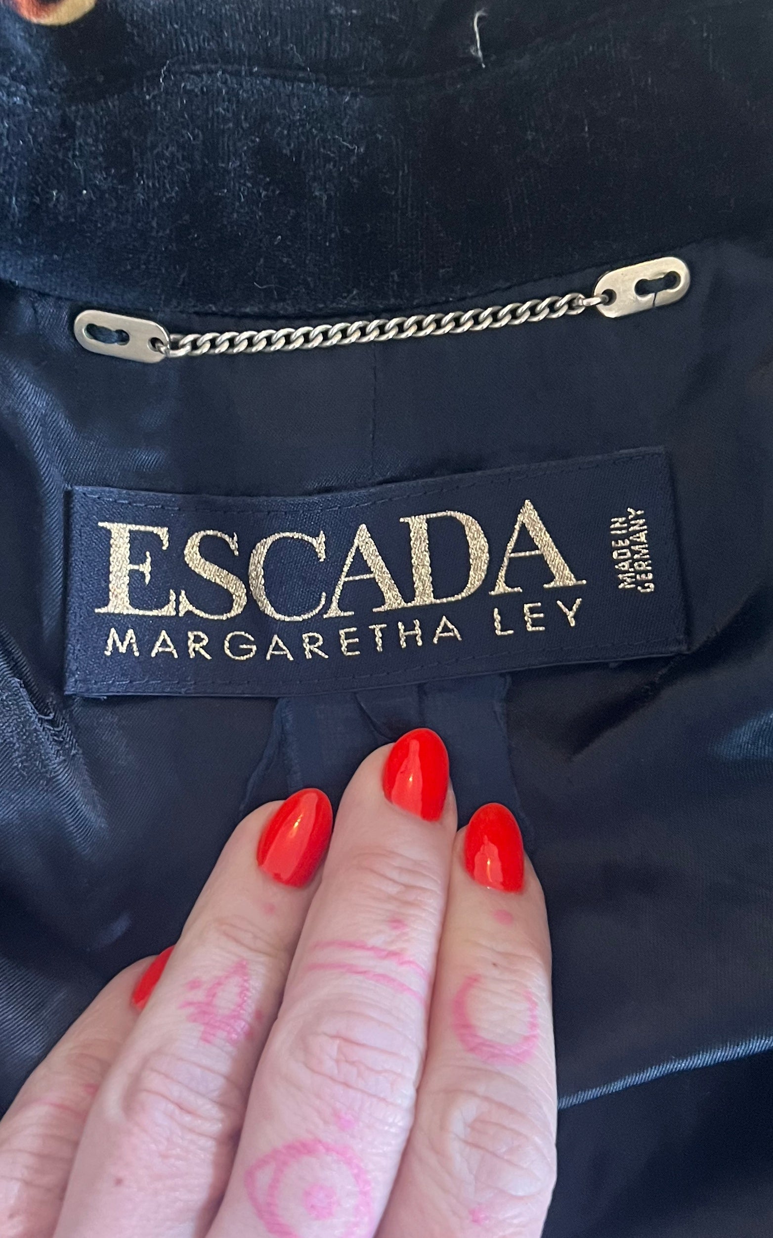 Vintage 90s Escada Velvet Bomber Jacket