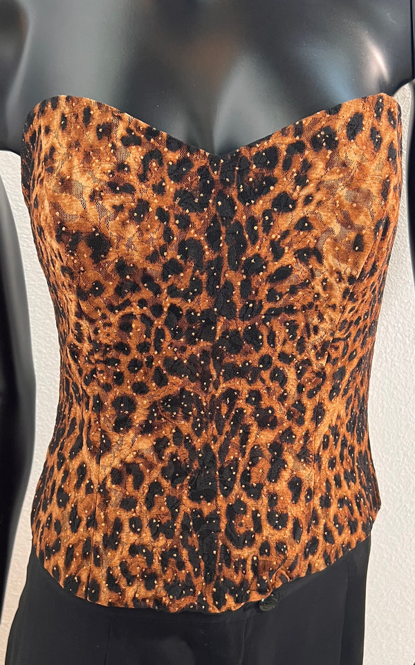 Vintage Nicowa Leopard Bustier