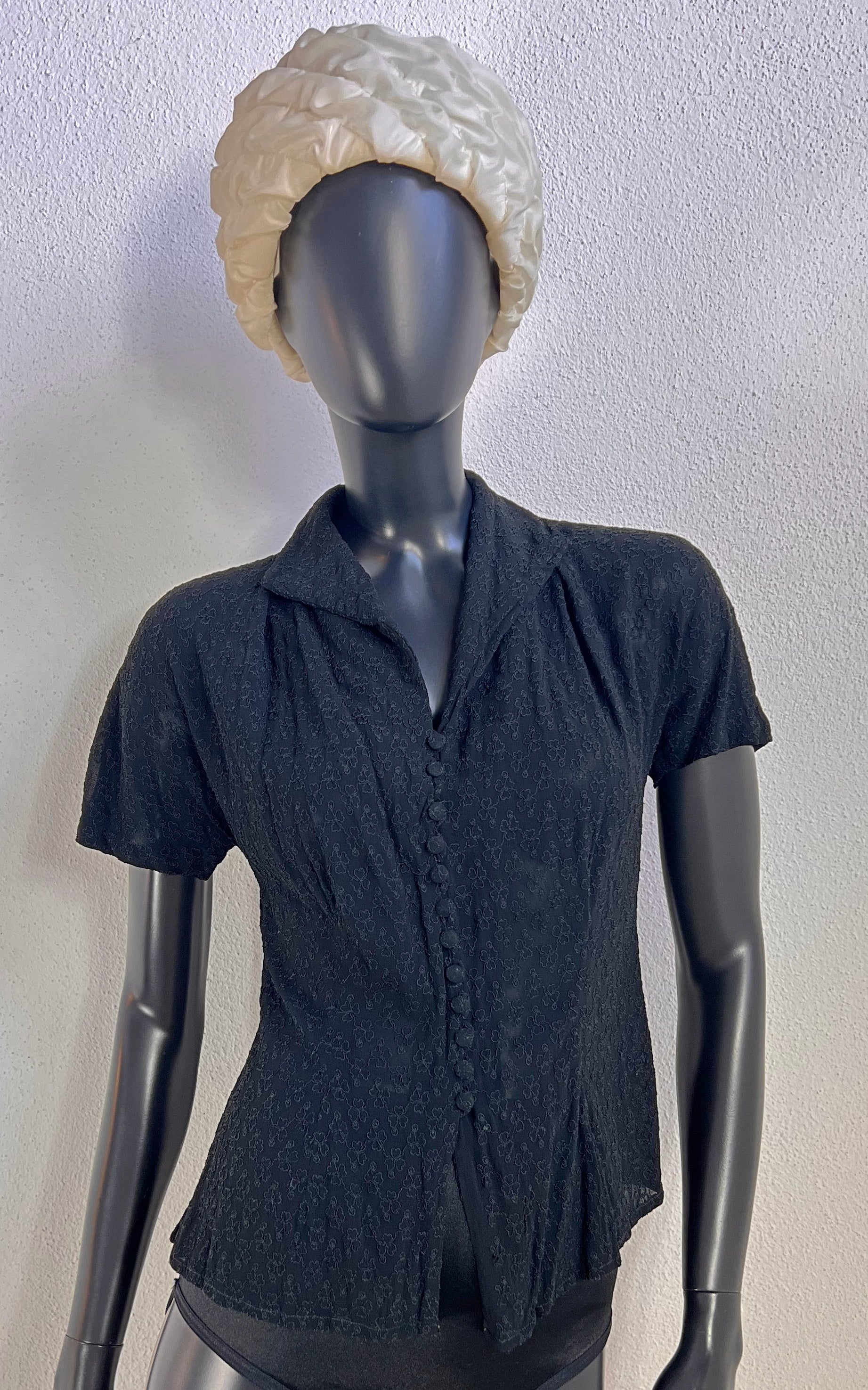 Vintage 30s Sheer Little Shamrock Blouse