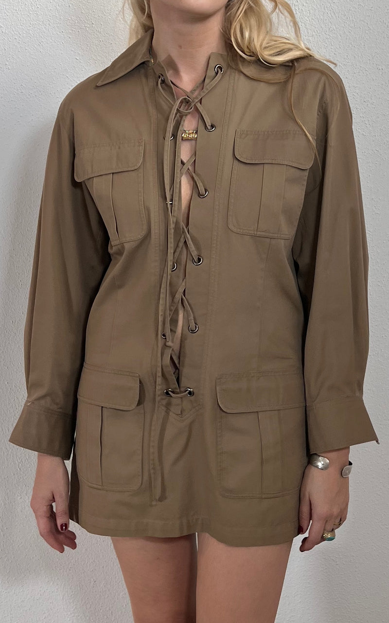 Iconic Vintage Yves Saint Laurent Safari Dress