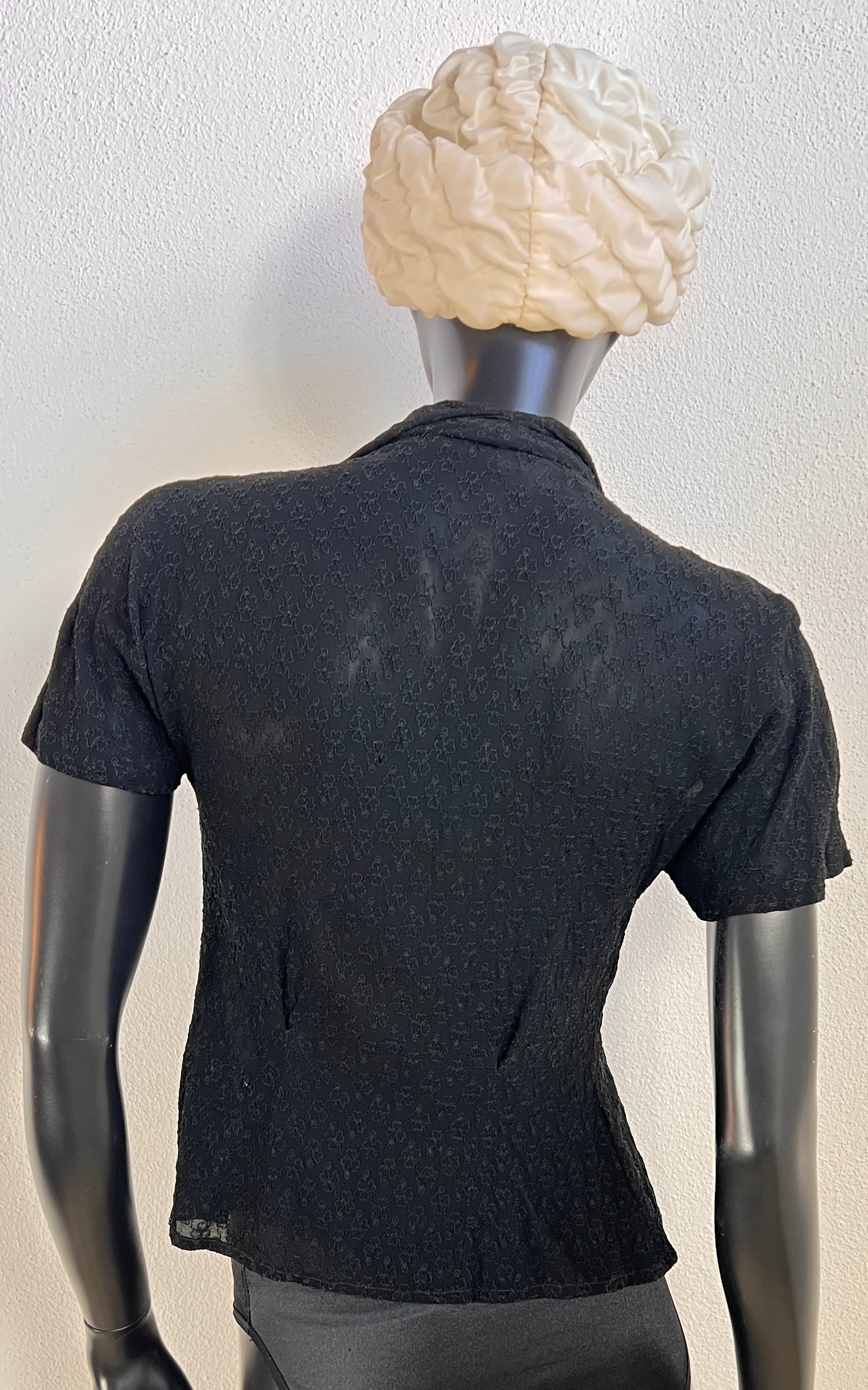 Vintage 30s Sheer Little Shamrock Blouse