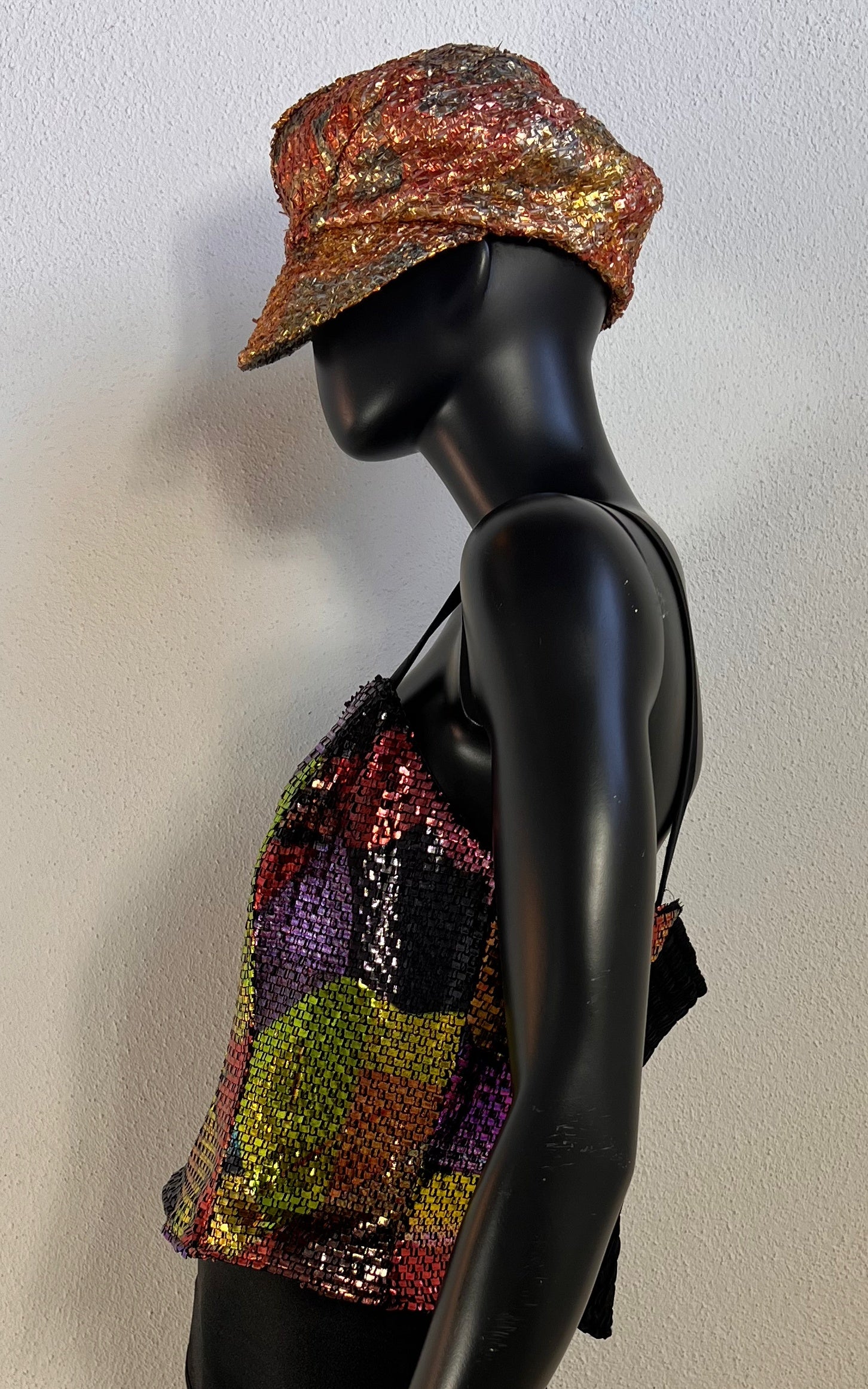 Vintage 90s Metallic Multicolor Bustier Top