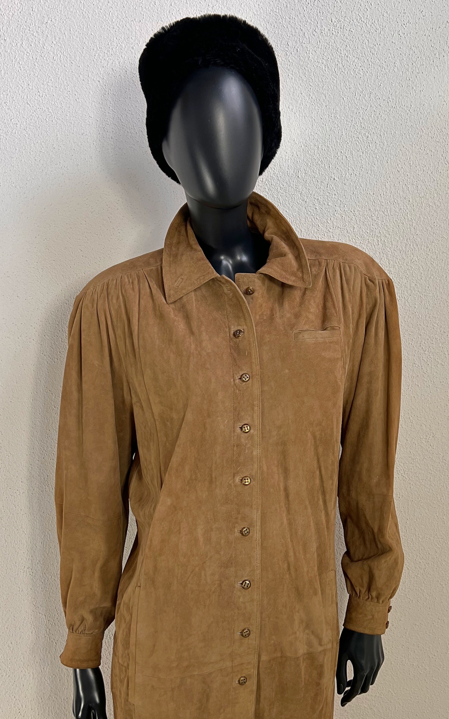 Vintage Suede Leather Dress