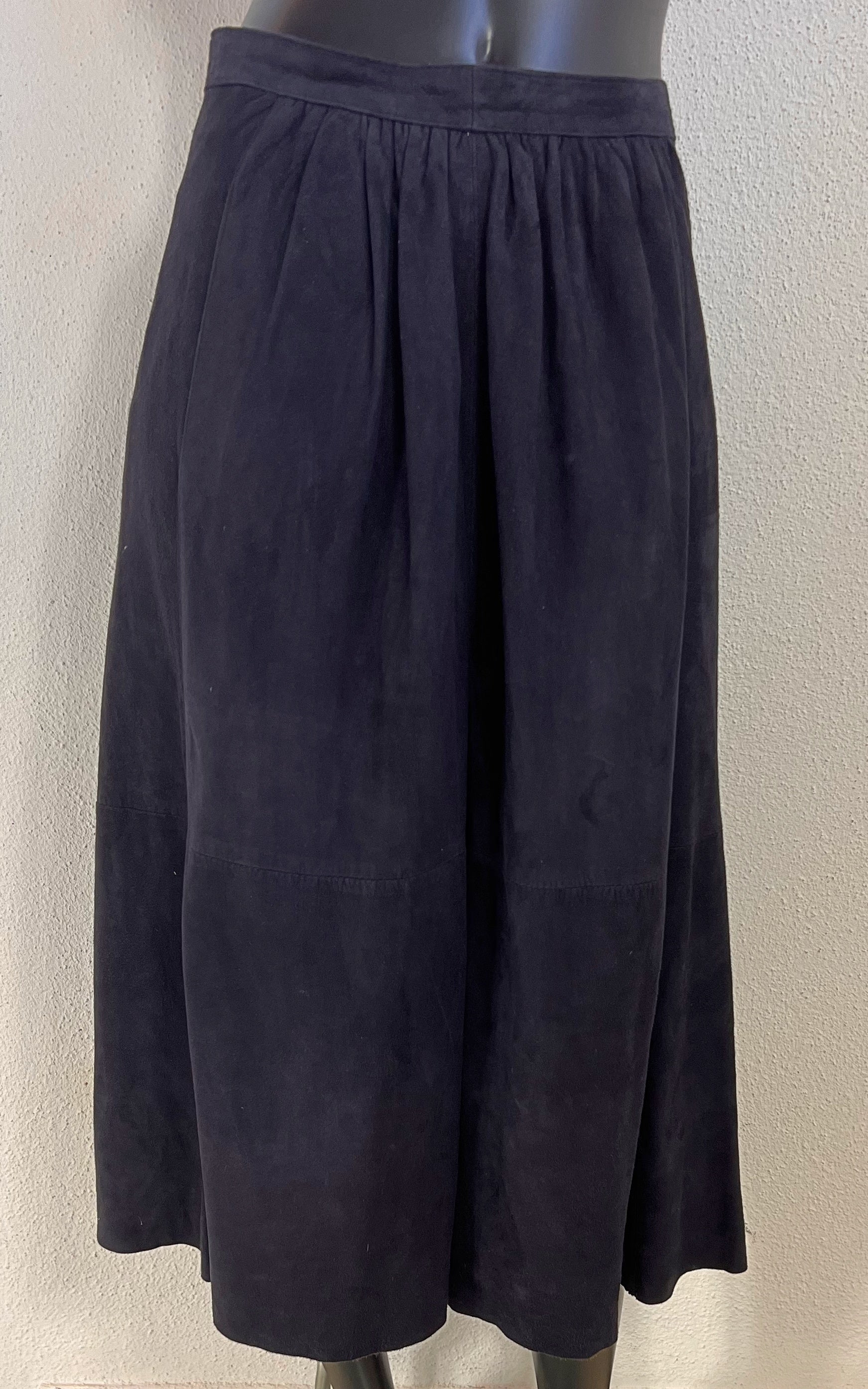 Vintage 70s Darkblue Suede Skirt