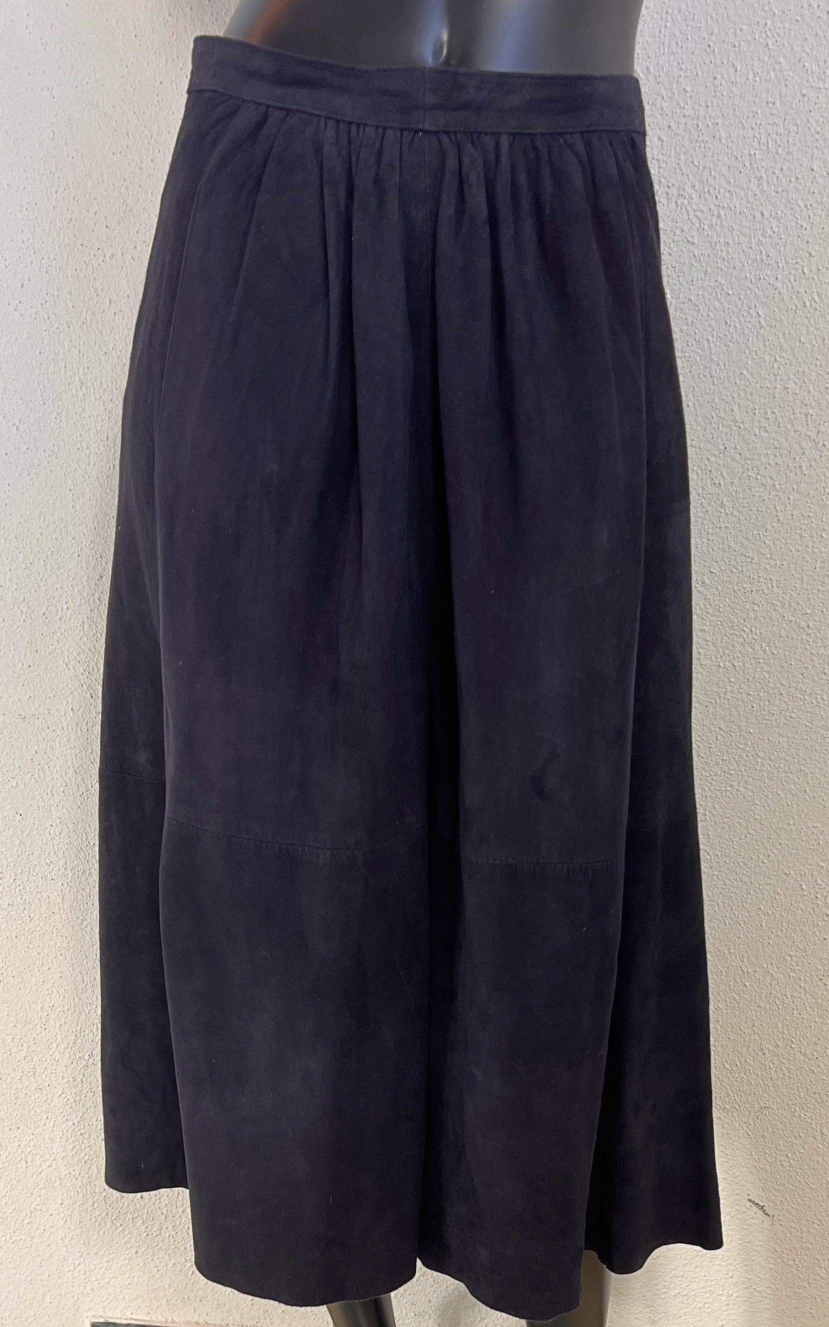 Vintage 70s Darkblue Suede Skirt